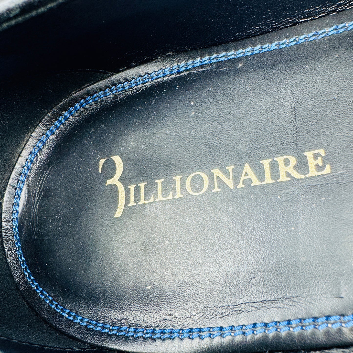 Billionaire Men's Patent Embossed Logo Loafers (Size 42.5/43)