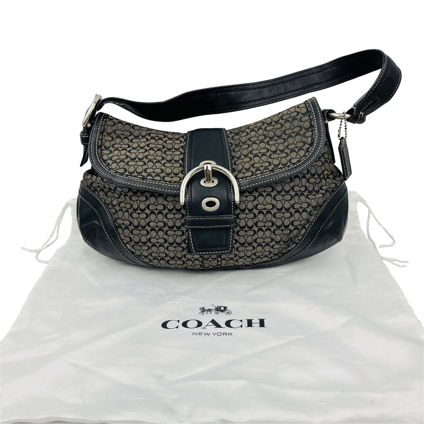 Coach Soho Signature Buckle Flap Shoulder Bag