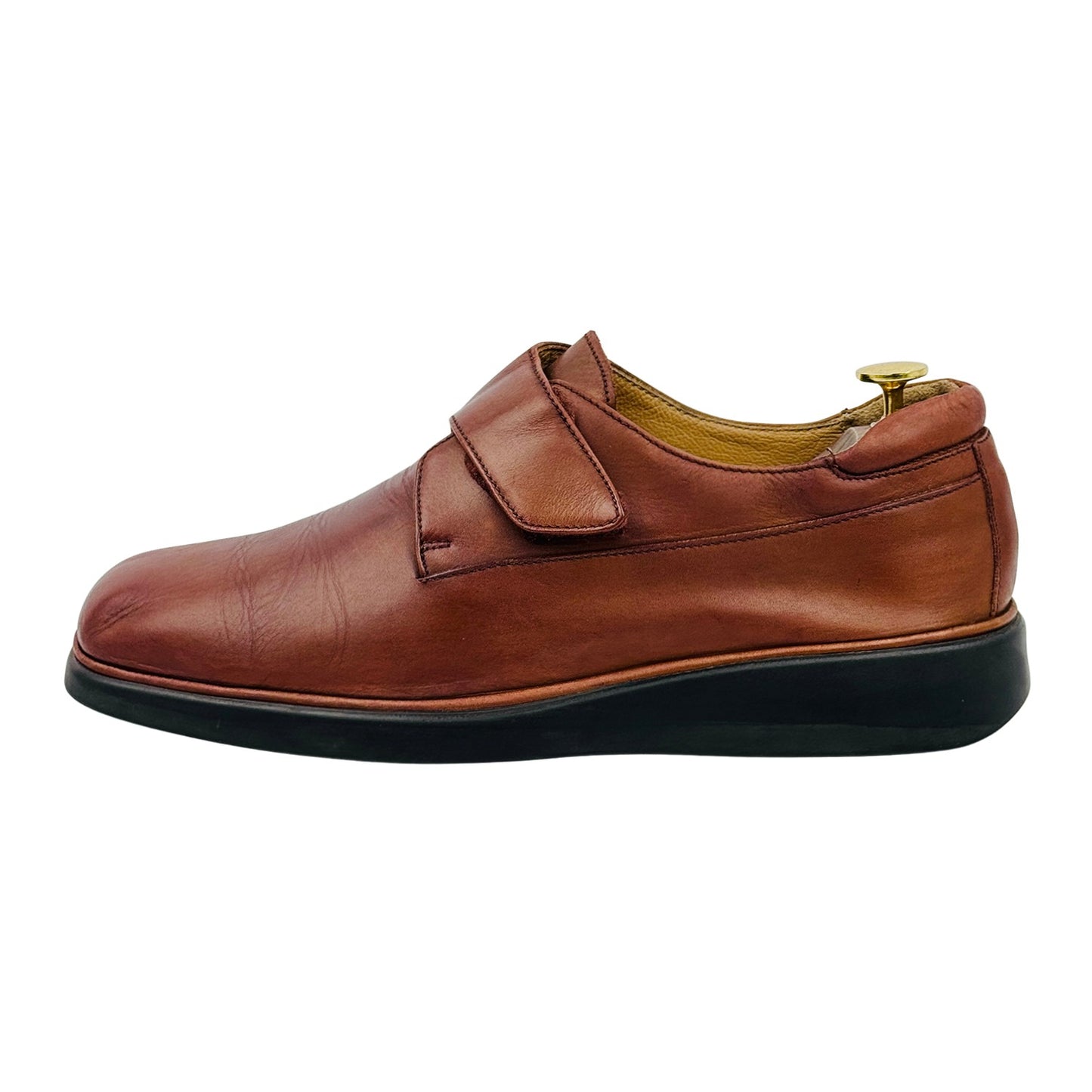 Bally Rono Hook & Loop Brown Leather Shoes (Size 42.5/43)