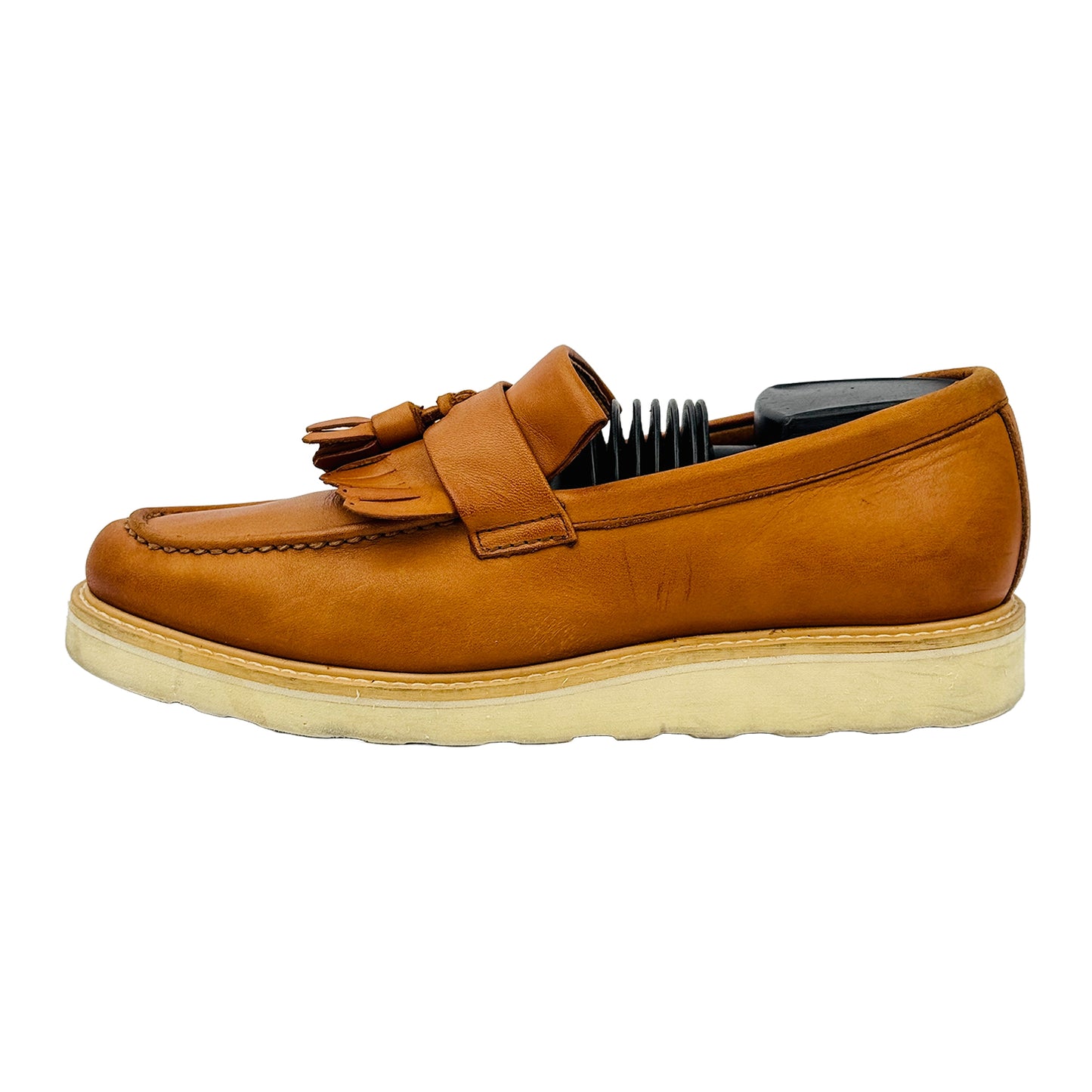 Image of Hawkins Men's Mustard Tassel Leather Loafers (Size 40)