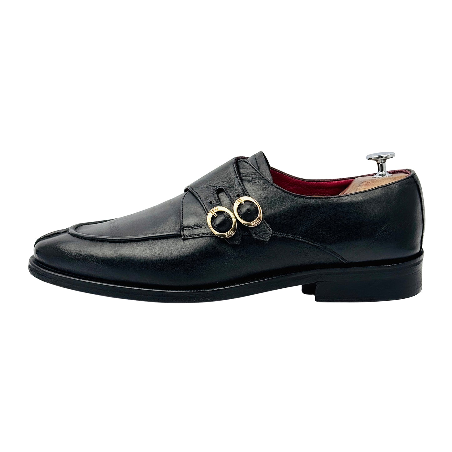 Rojèè Design Black Double Monk Strap Loafers (Size 44/44.5)