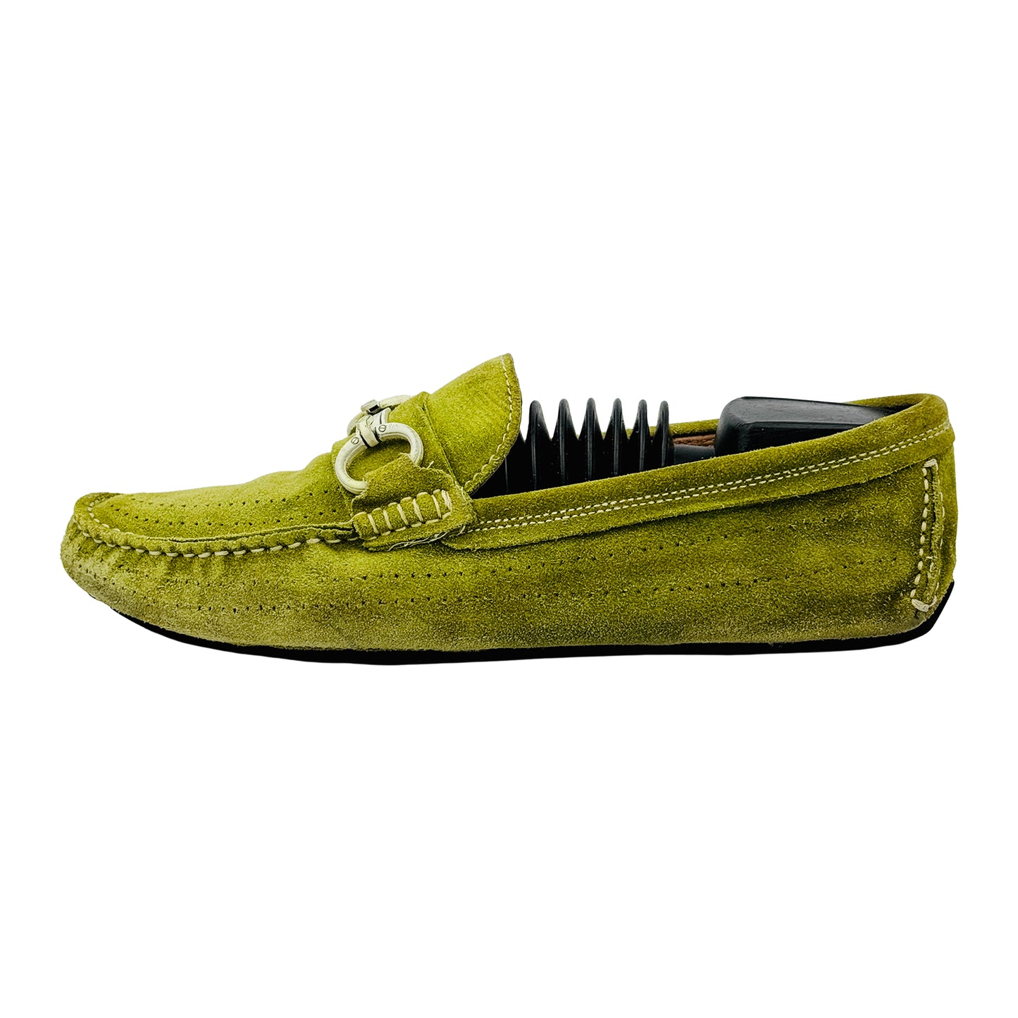 Dolce & Gabbana Men's Green Suede Loafers (Size 41.5/42)