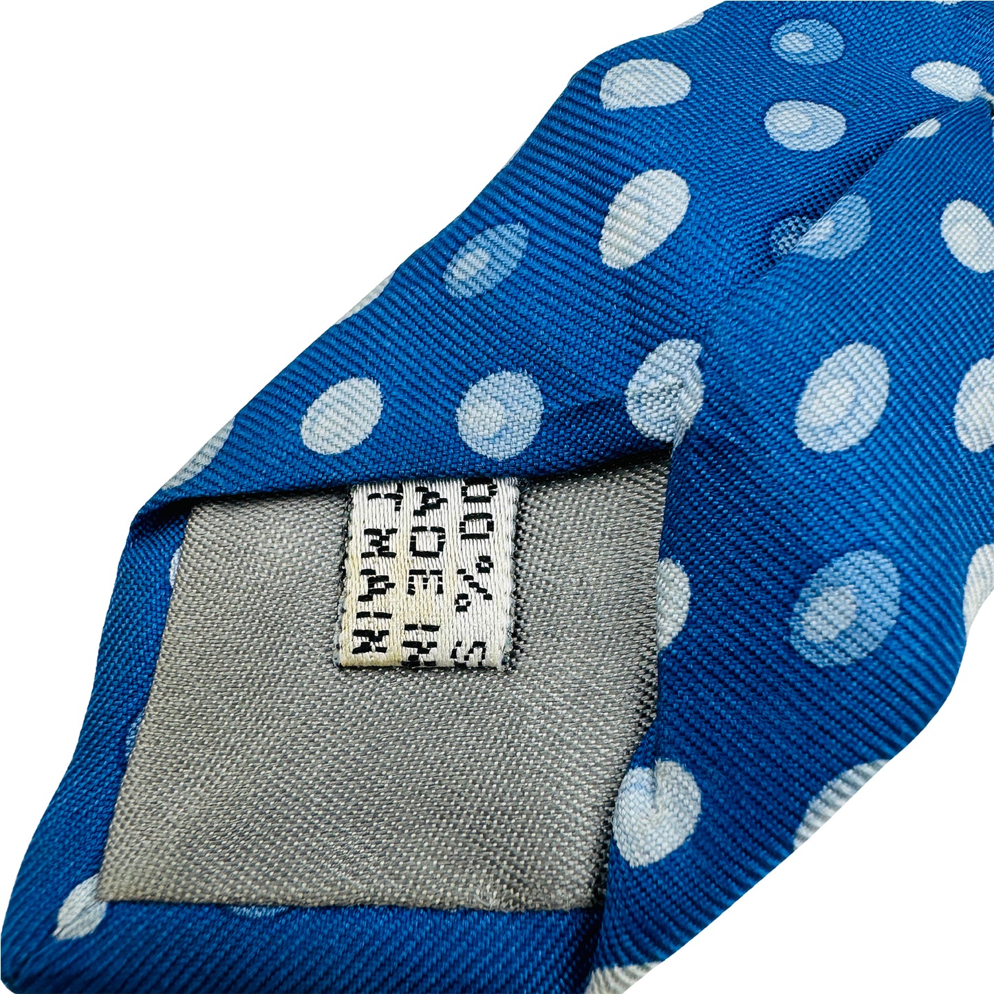 Christian Dior Blue 'Polka Dots' Tie (Size Regular)