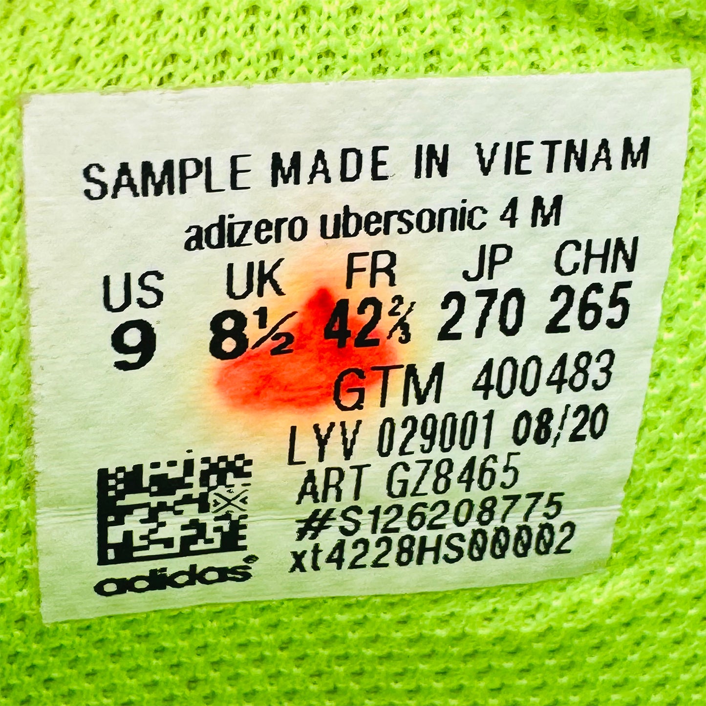 Adidas Adizero Ubersonic 4 Shoes (Size 42.5) - GZ8465