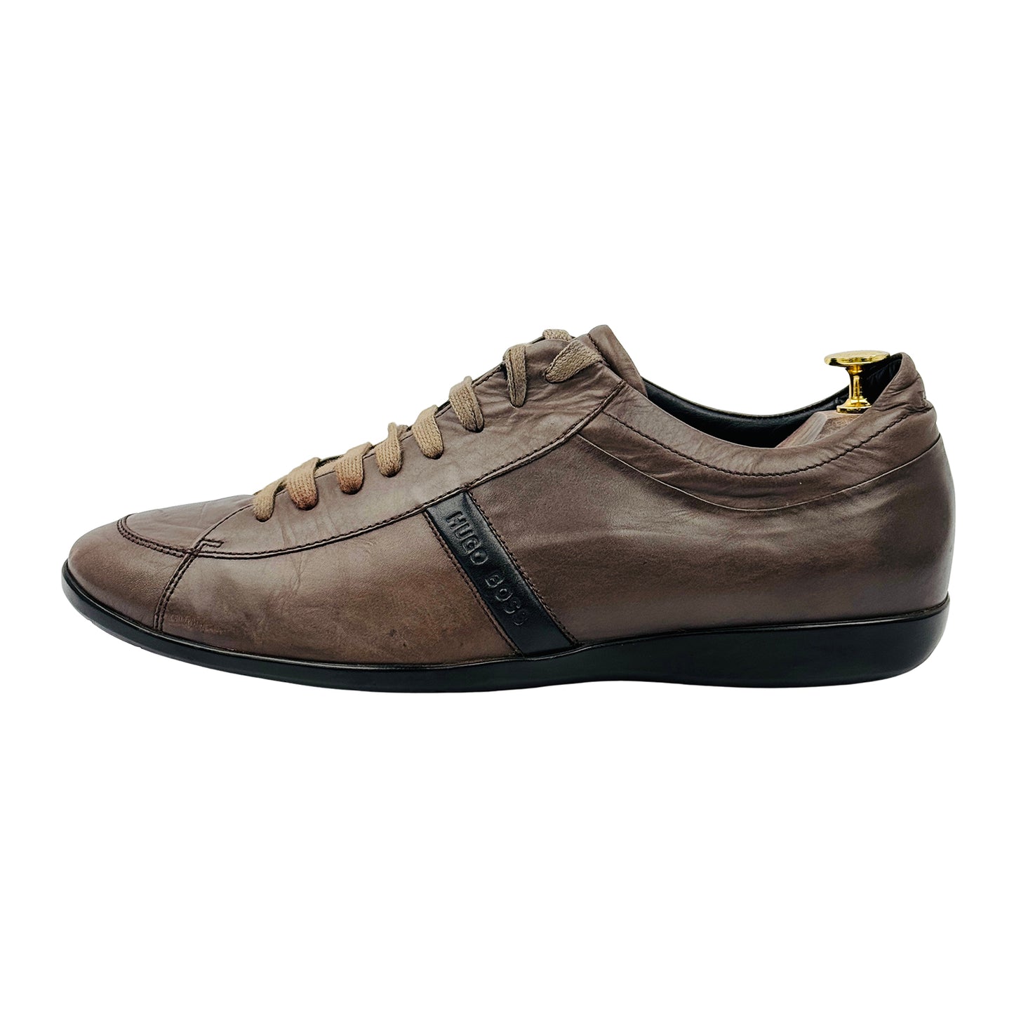 Hugo Boss Men's Brown Leather Sneakers (Size 43/43.5)