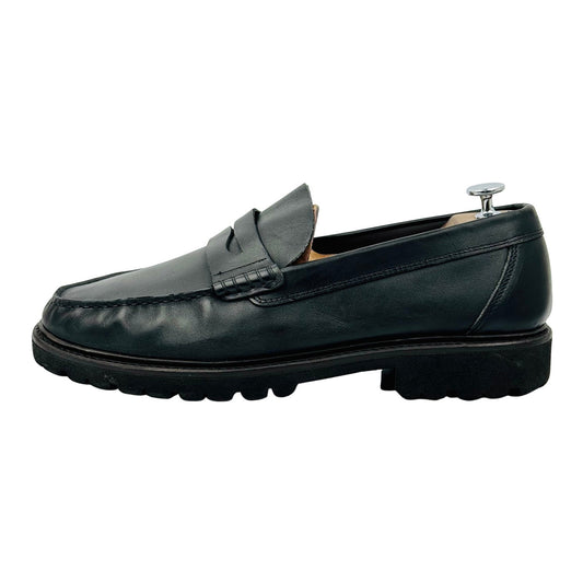 Massimo Dutti Black Leather Track Sole Loafer (Size 45.5/46)