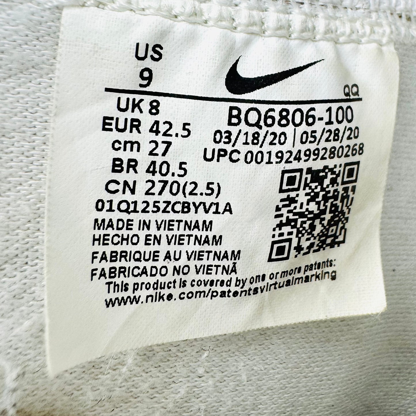 Nike Blazer Mid '77 Vintage Sneakers (Size 42.5) - BQ6806-100