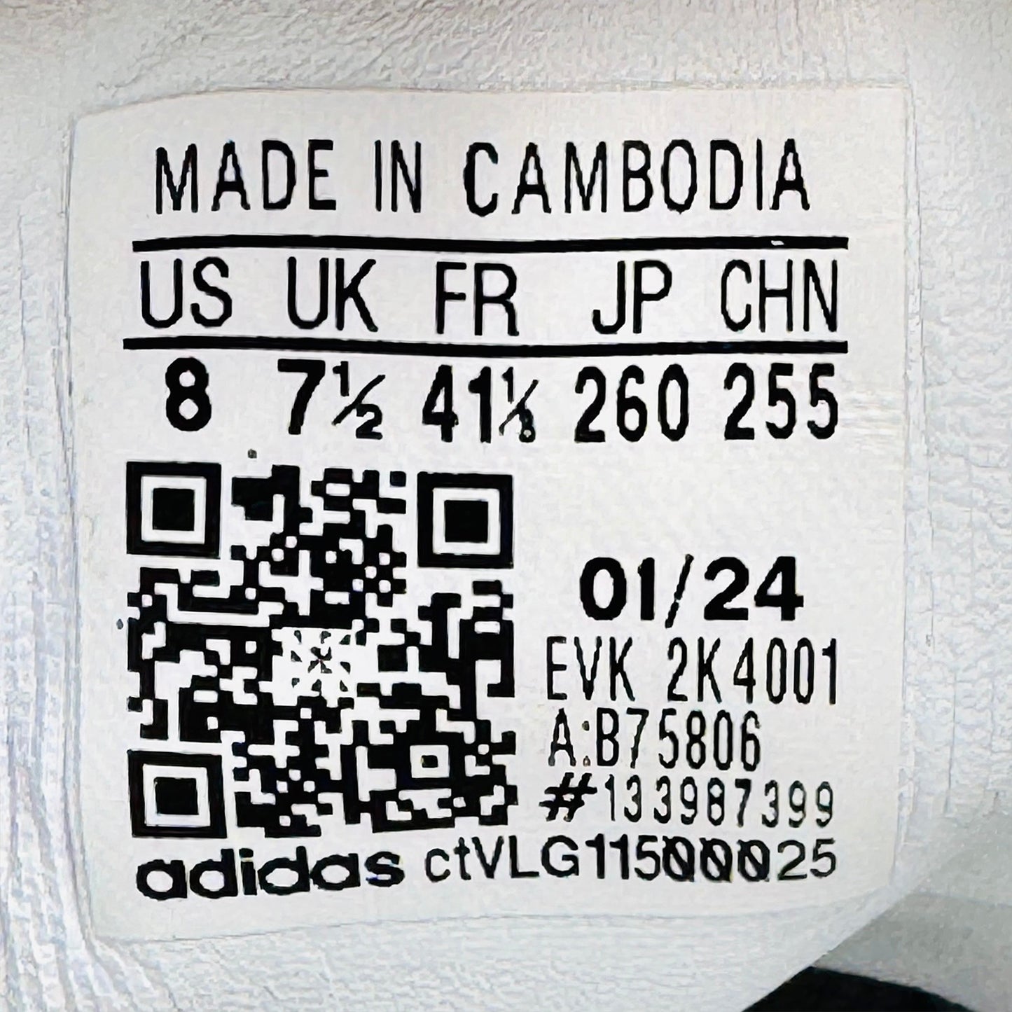 Adidas Samba OG 'White Black' Sneakers (Size 41.5) - B75806