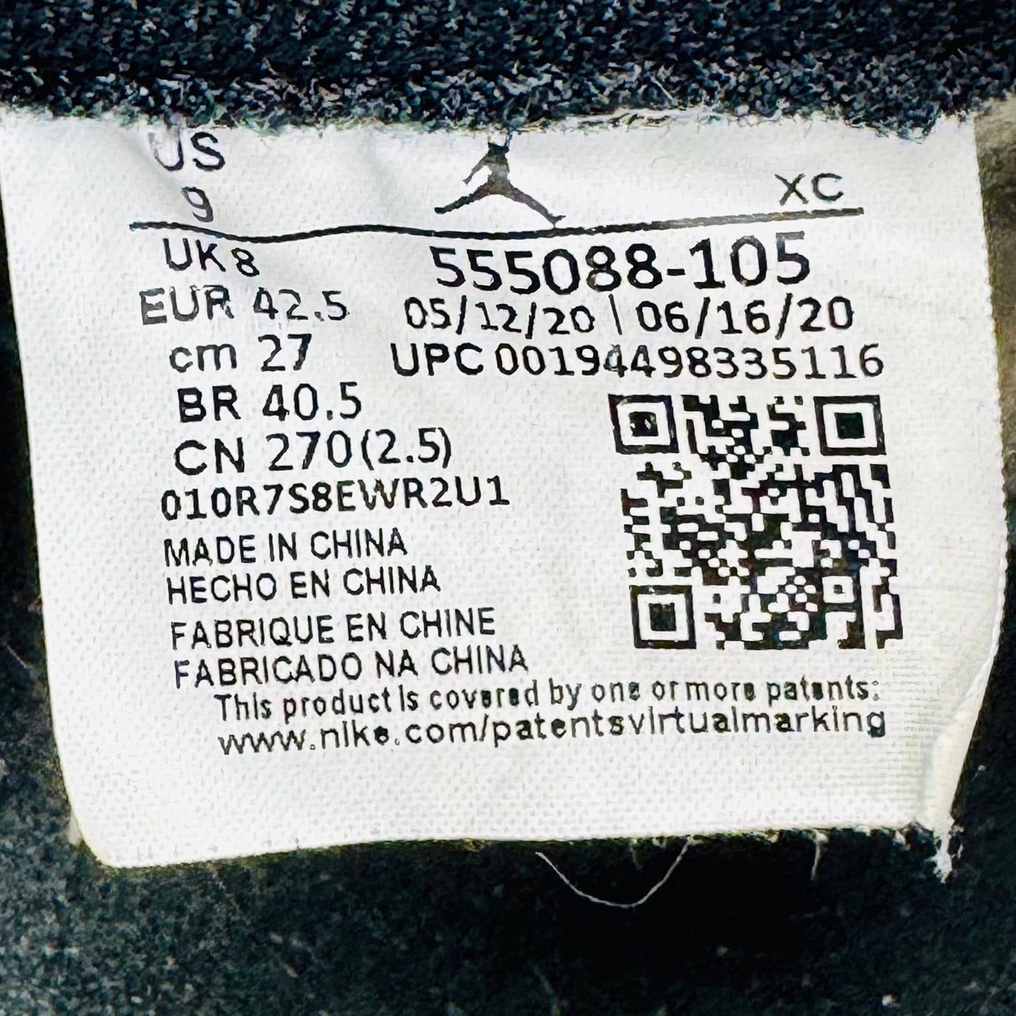 Nike Men's Air Jordan 1 Retro High OG Sneakers (Size 42.5) - 555088-105