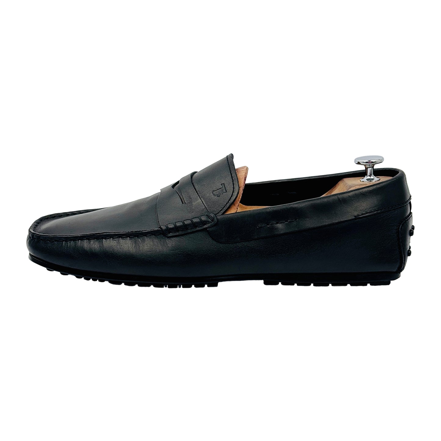 Tods Men's Gommino Black Leather Loafers (Size 44.5/45)