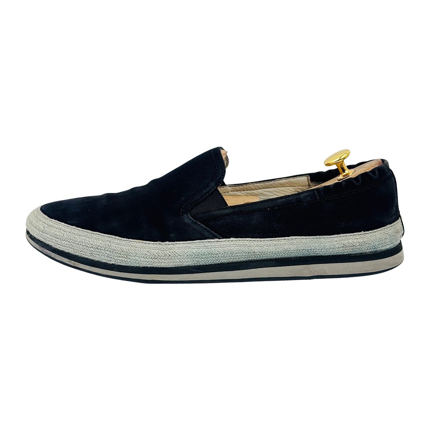 Prada Men's Espadrille Suede Slip-On Shoes (Size 43/43.5) - 4D2363