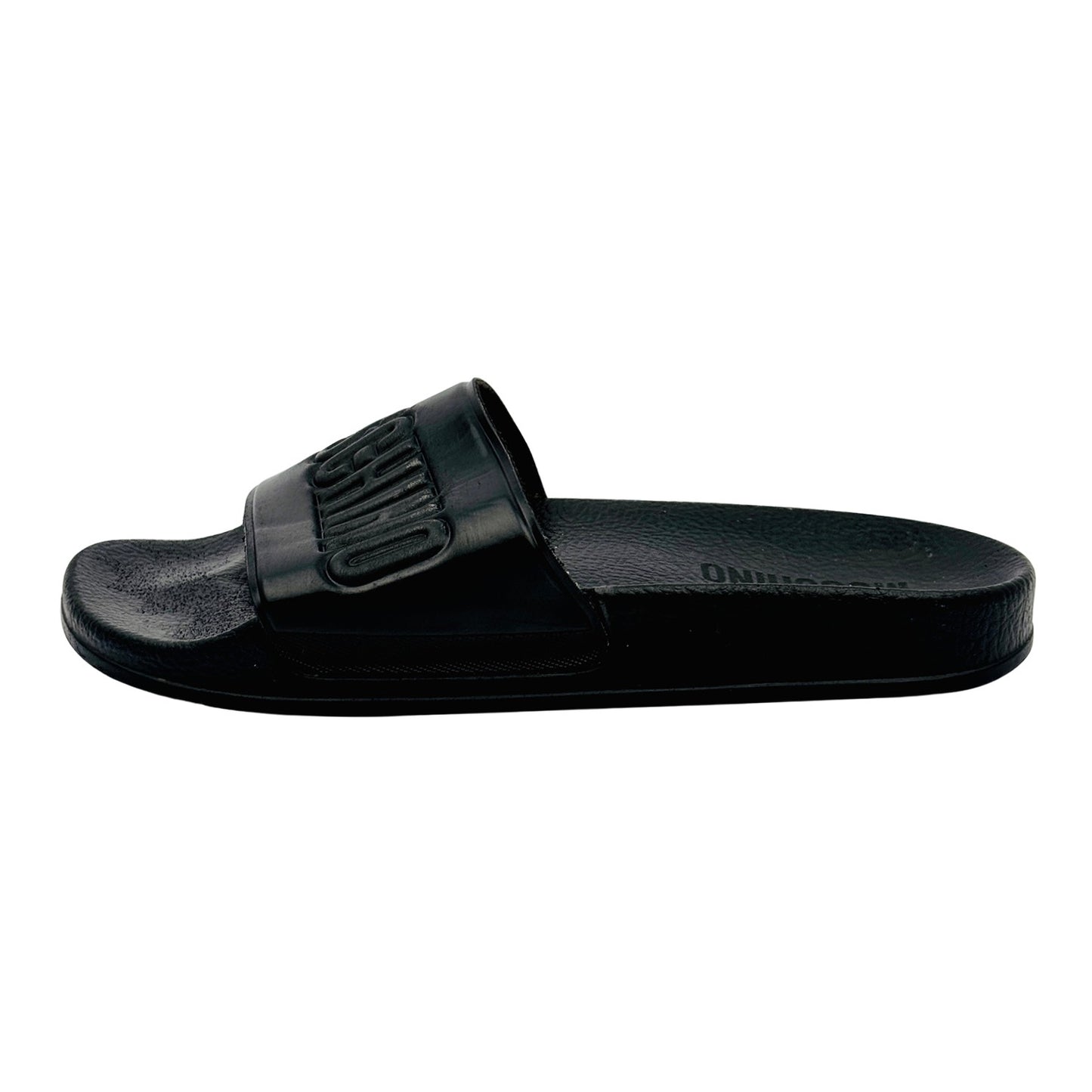 Moschino Black Logo Pool Slides (Size 37/37.5)