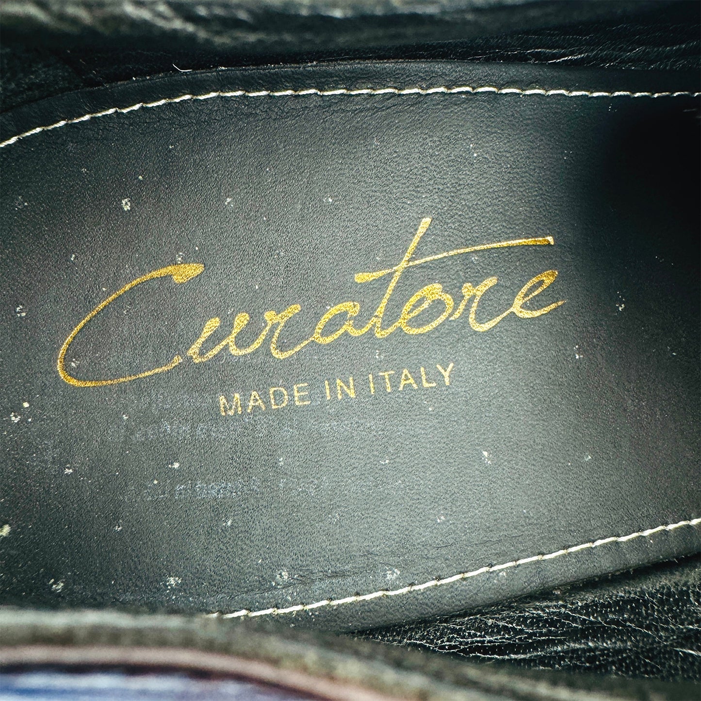 Curatore Men's Dark Brown Leather Oxford Shoes (Size 44.5)
