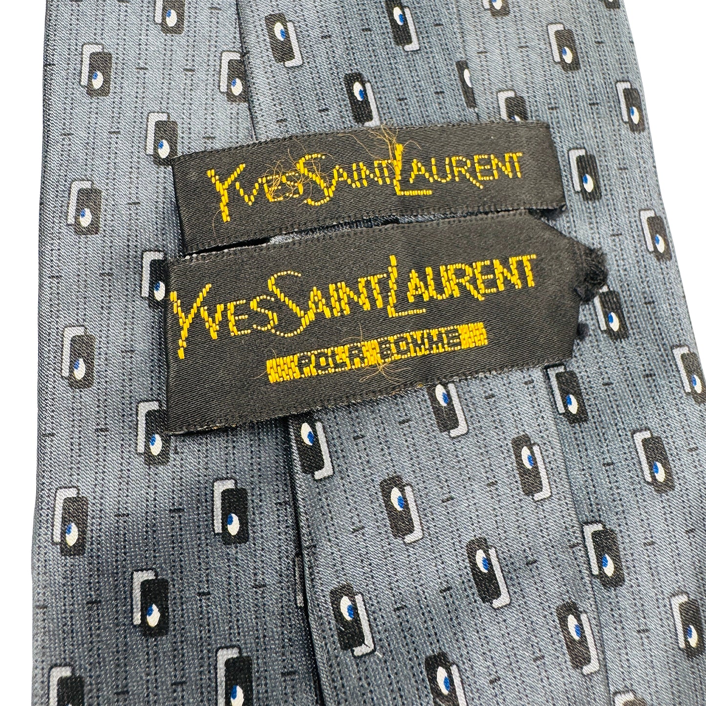 Yves Saint Laurent Steel Blue 'Accents' Tie (Size Regular)