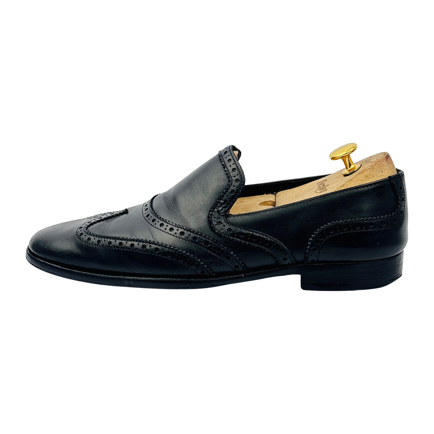 Salvatore Ferragamo Beltramo Wingtip Brogue Black Loafers (Size 42)