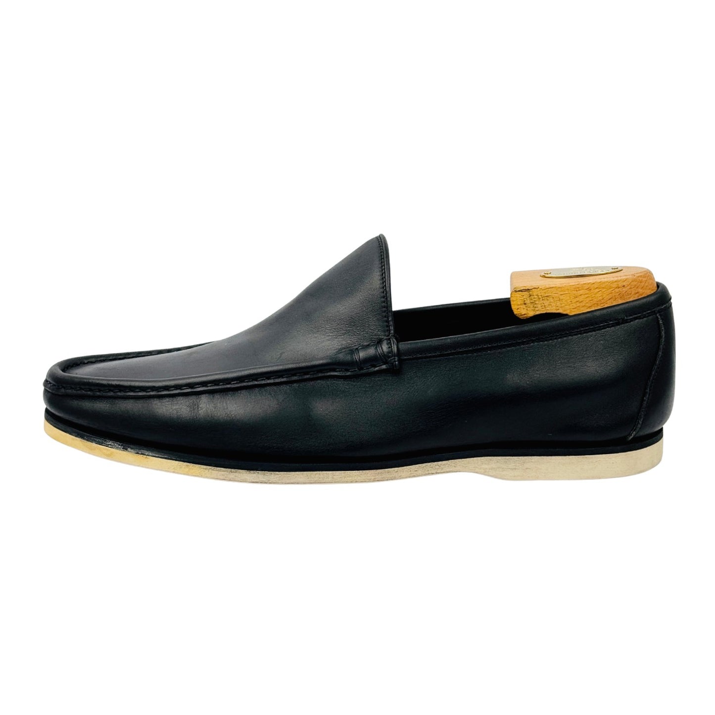 Gucci Men's Black Leather Loafers (Size 42.5)