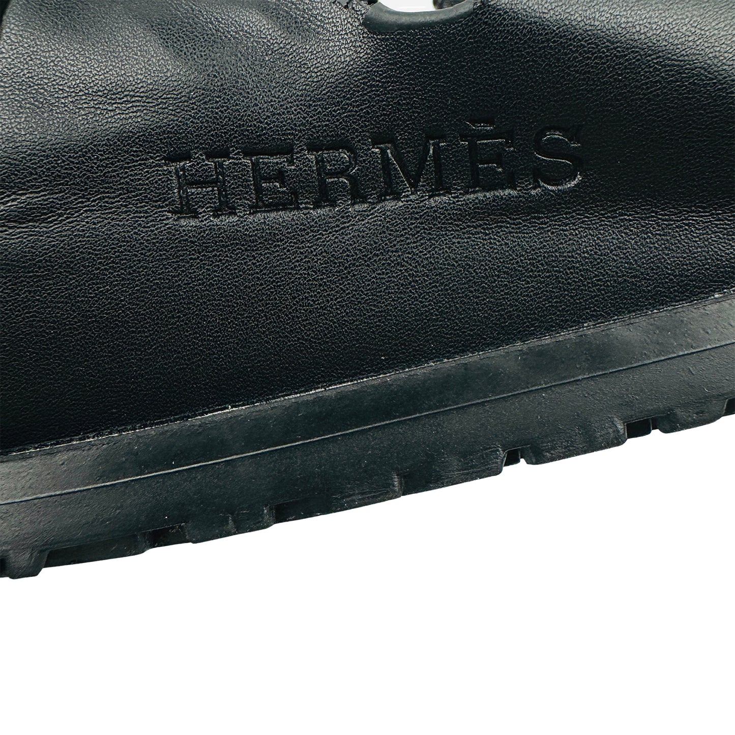 Hermès Chypre Black Sandal Slides (Size 41)