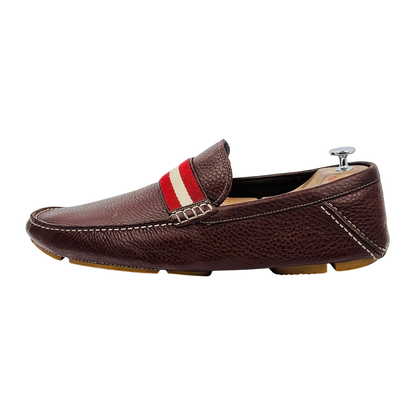 Bally Men's Brown Leather Driving Loafers (Size 44/44.5)