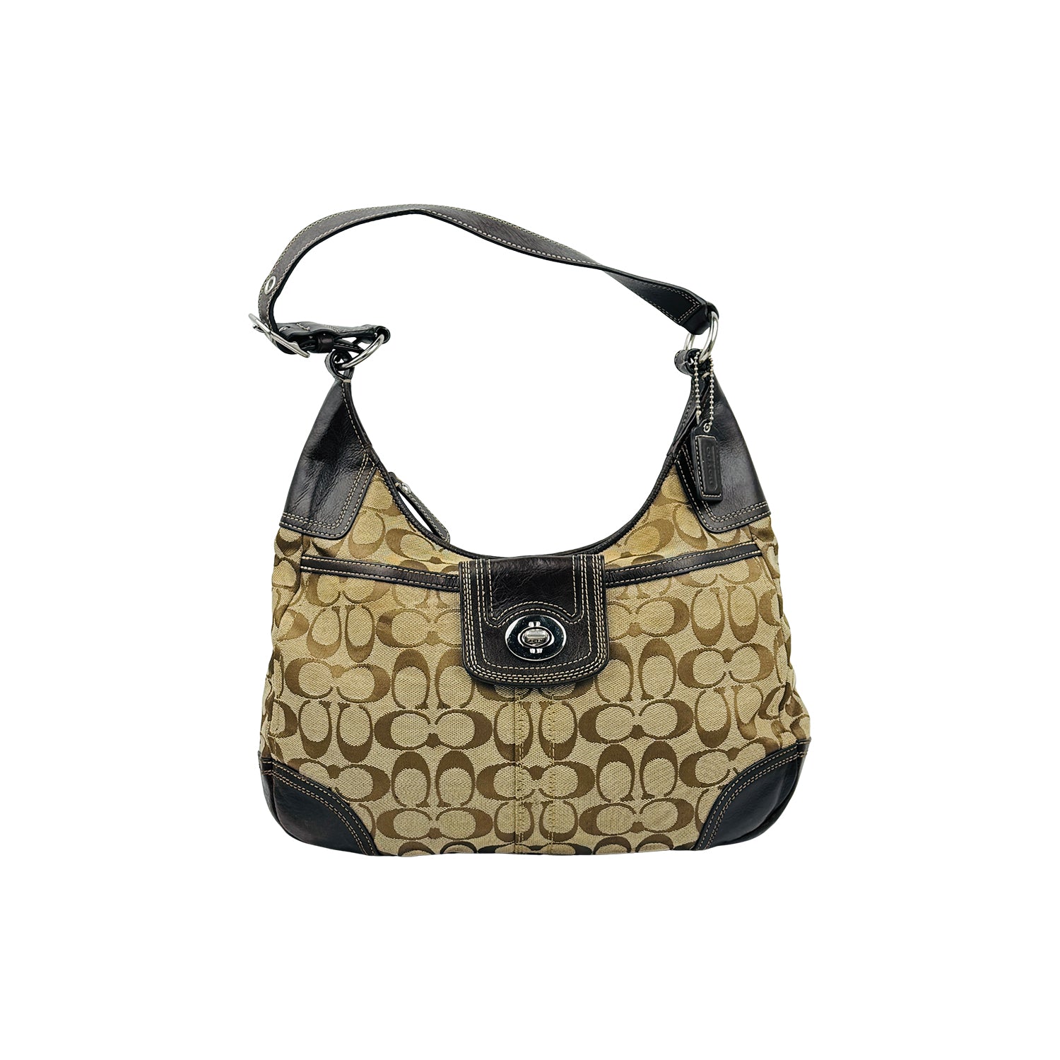 Coach 9251 hampton soho - 希少 coach コーチ hampton soho bag turnlock