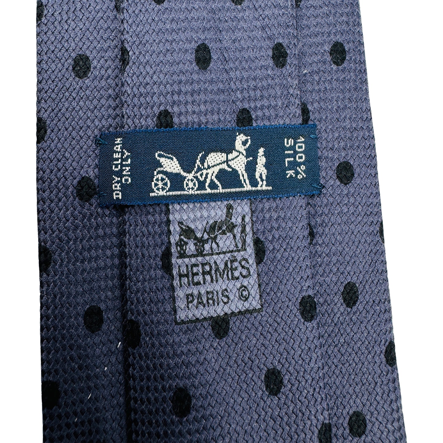 Hermès Periwinkle Blue 'Polka Dots' Tie (Size Regular)