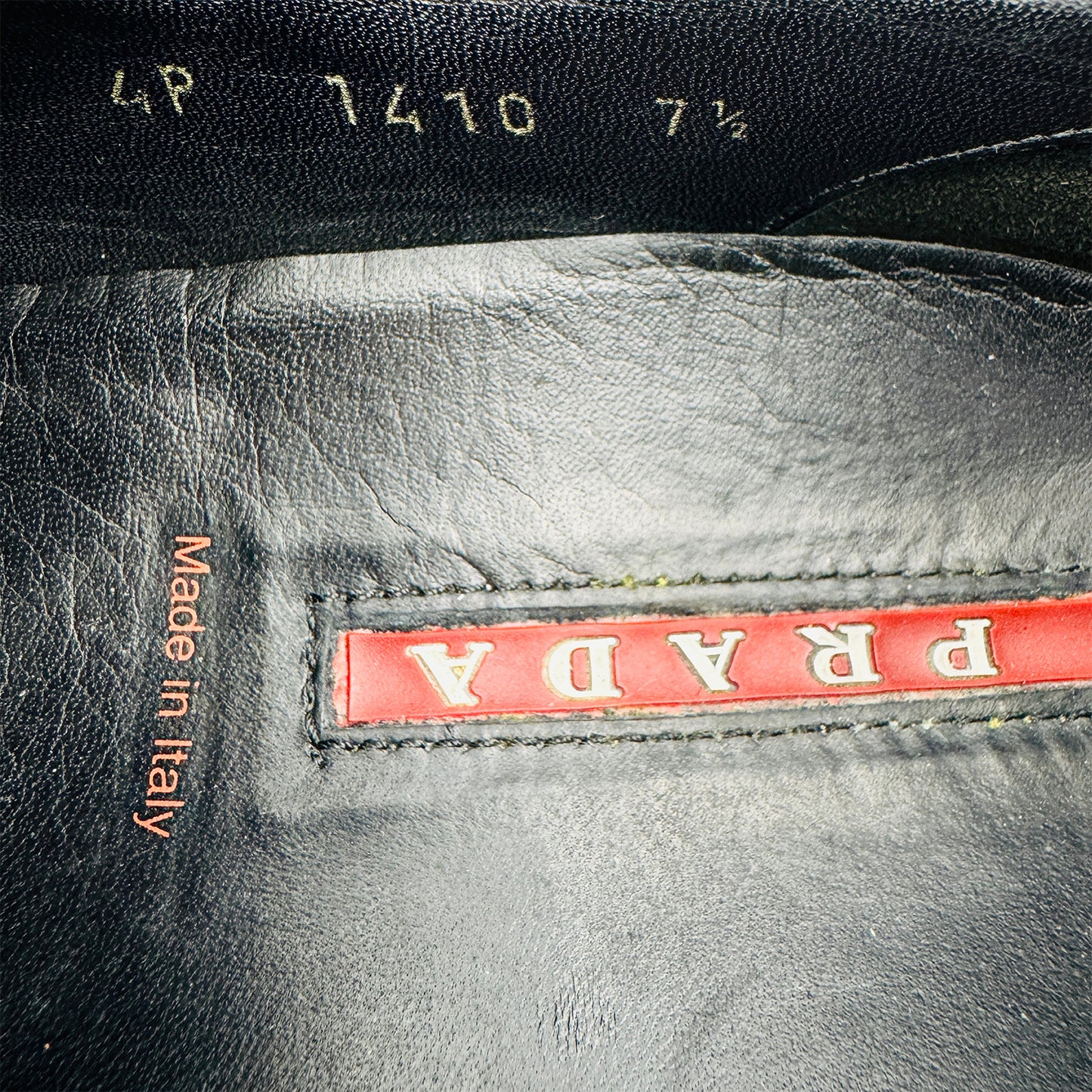 Prada Men's Black Leather Dress Shoes (Size 41.5/42)
