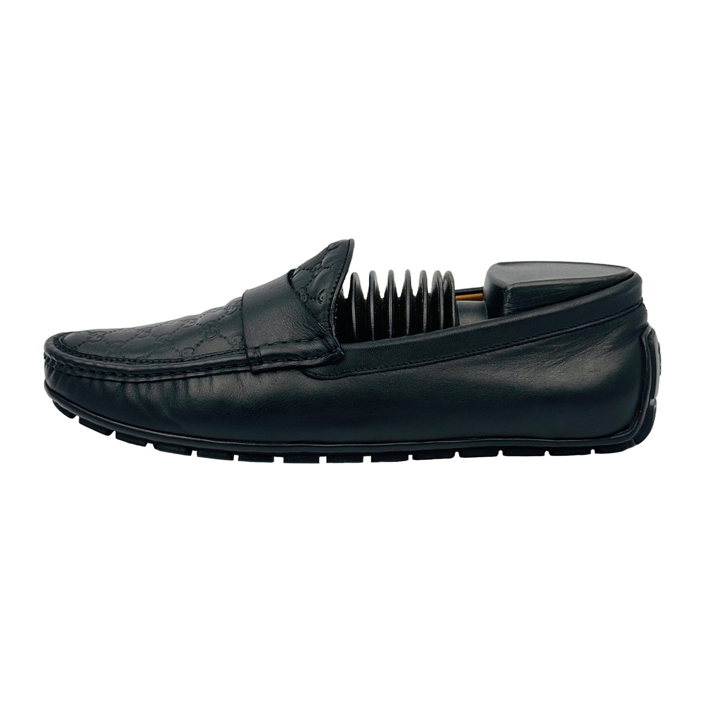 Image of Gucci Men's Micro Sima Black Loafers (Size 41.5/42) - 466904-A9LF0-4009