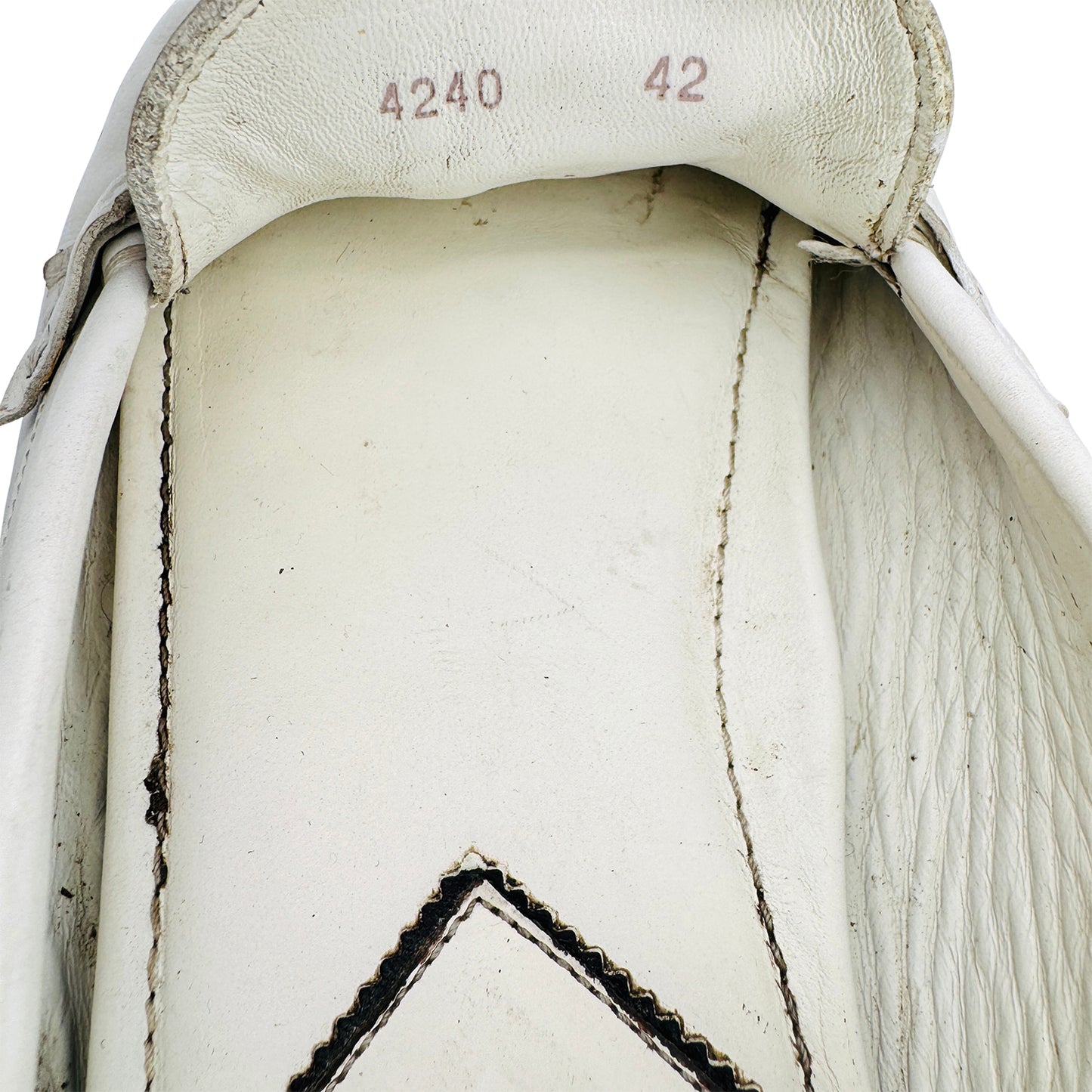 Roberto Cavalli Snake-Bit White Leather Loafers (Size 42.5)