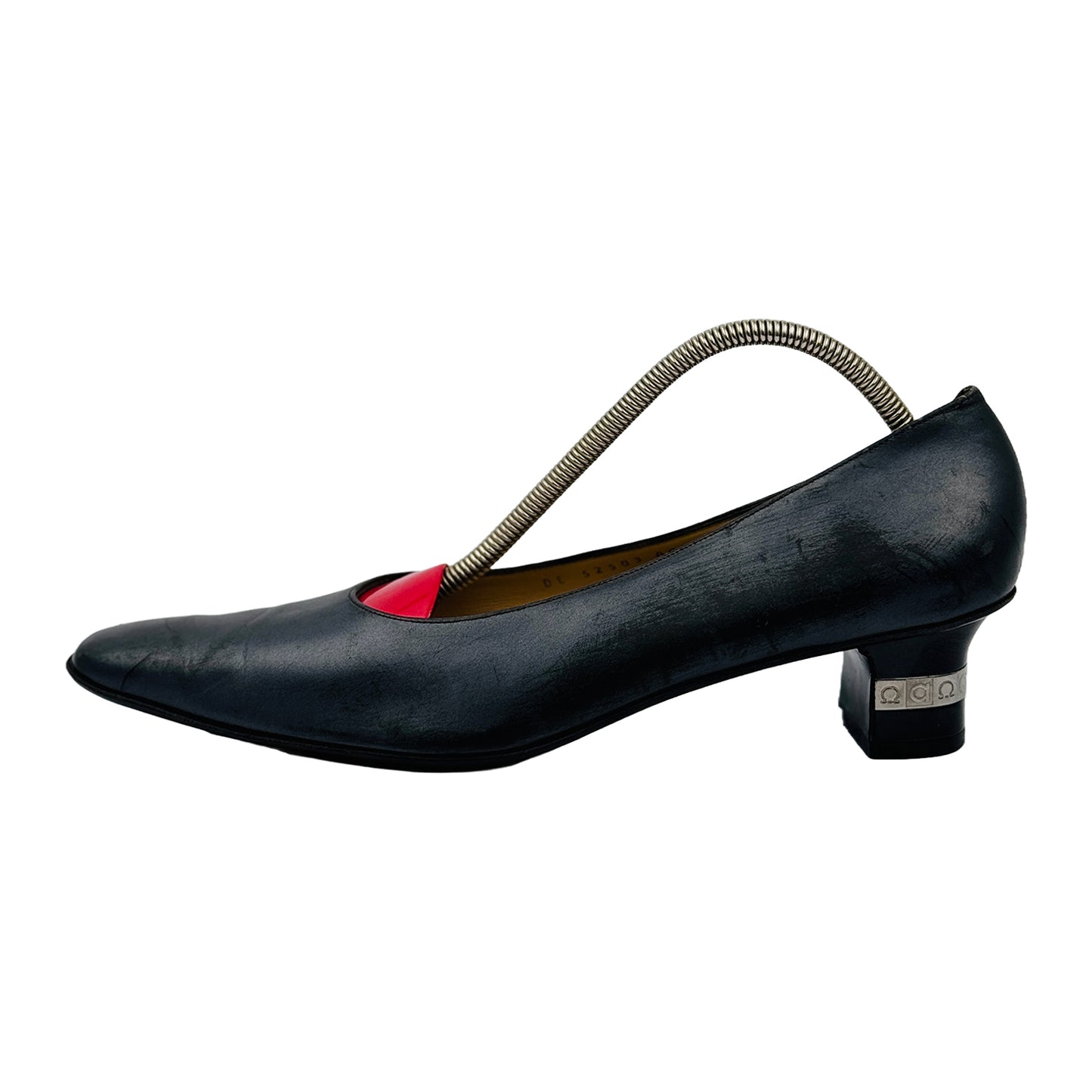 Salvatore Ferragamo Black Leather Heels (Size 38/38.5)