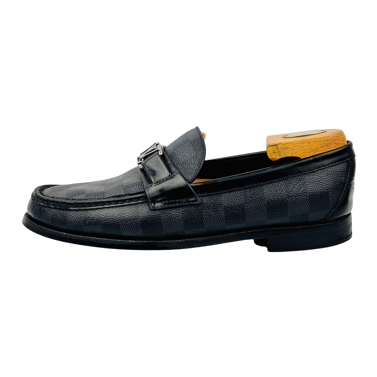 Louis Vuitton Men's Major Damier Ebene Leather Loafers (Size 42)