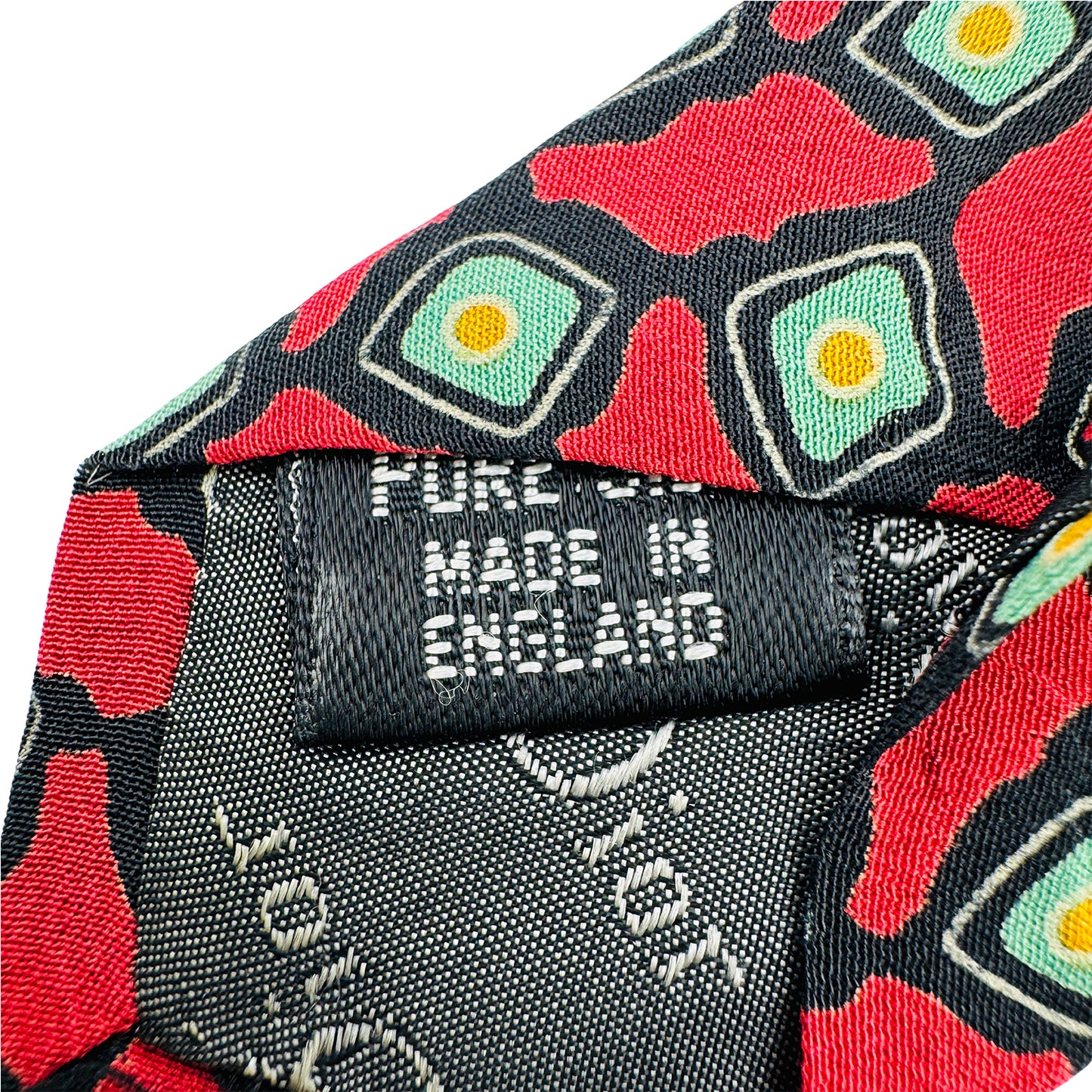 Christian Dior Red 'Geometric Pattern' Tie (Size Regular)