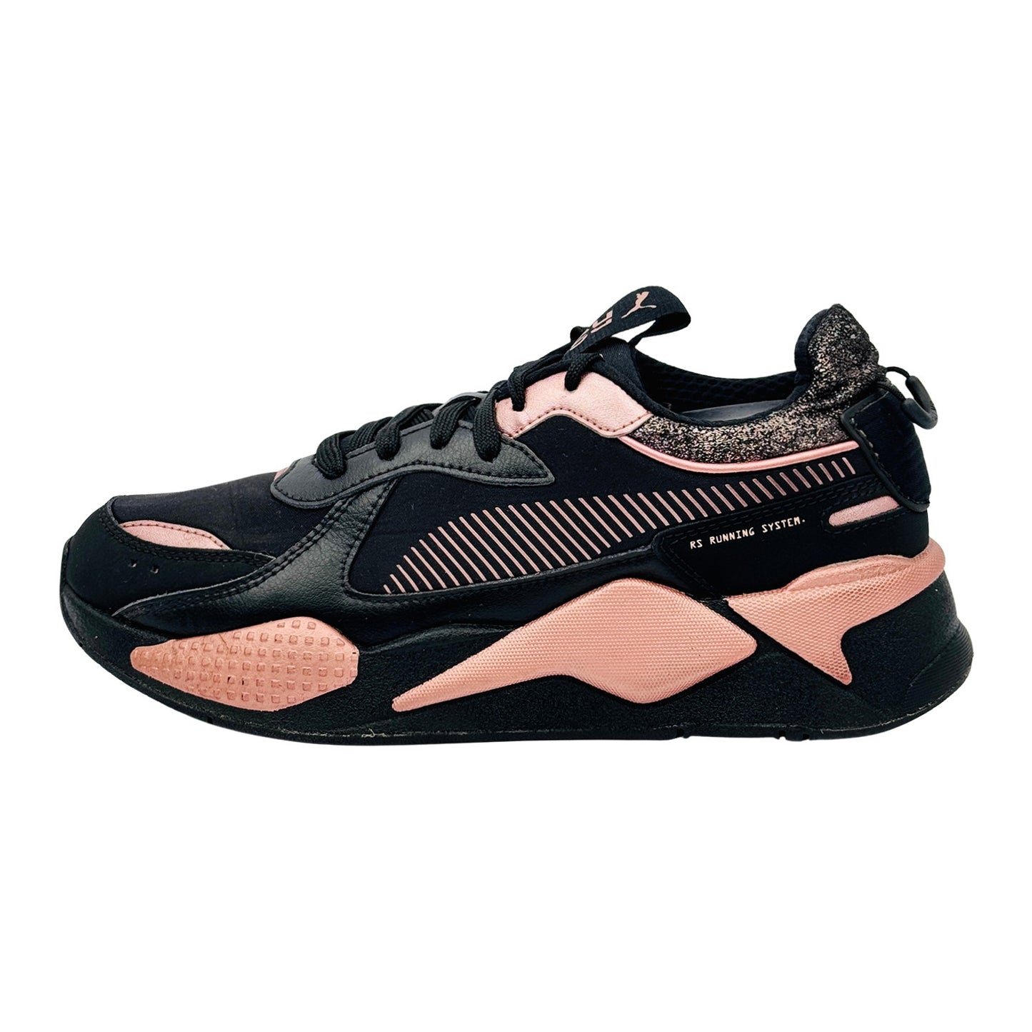Puma RS-X Puzzle Black Rose Gold Sneakers (Size 40) - 385406-01