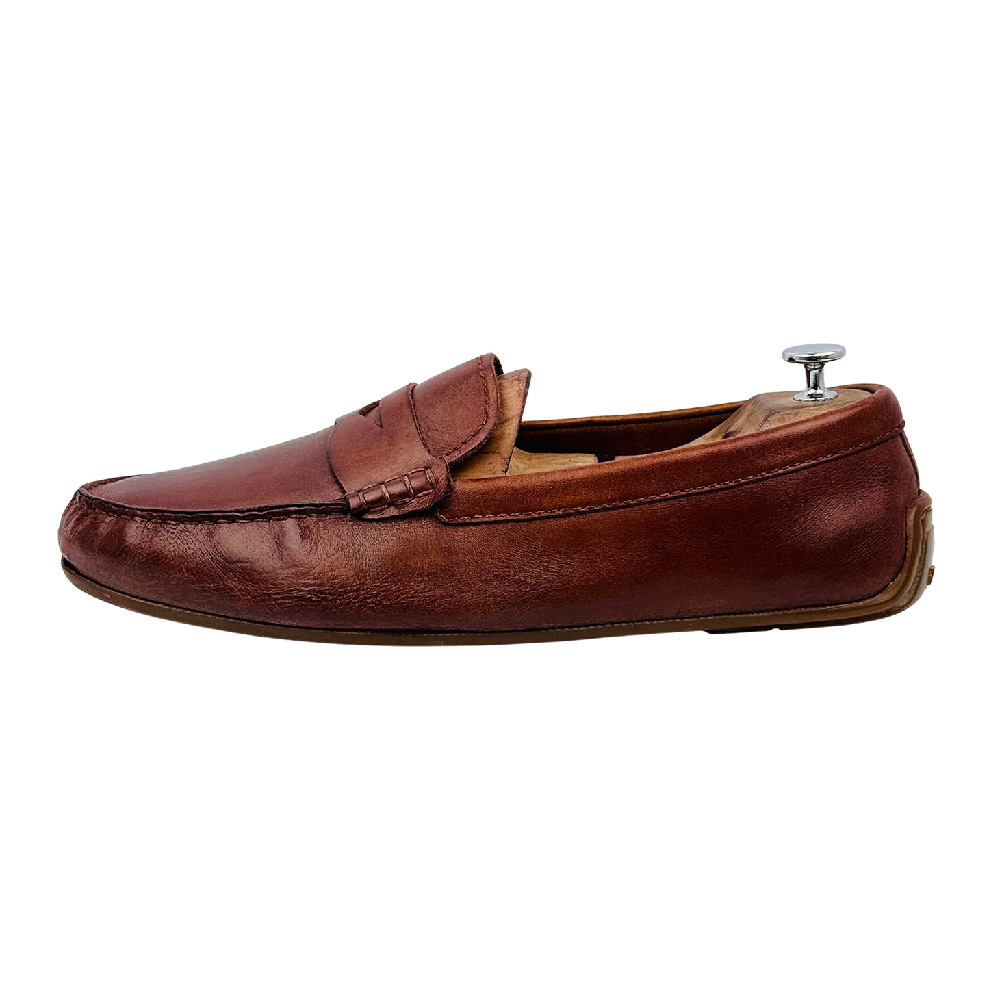 Clarks Men's Brown Leather Loafers (Size 45) - 261238247105