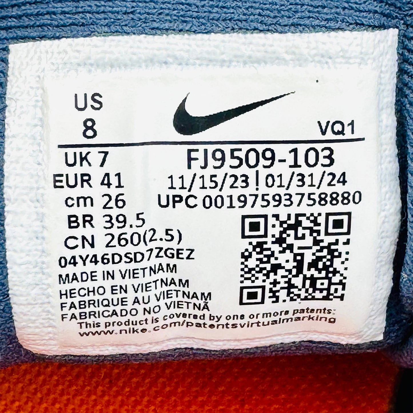 Nike Air Winflo 11 'Sail Thunder Blue' Shoes (Size 41) - FJ9509-103