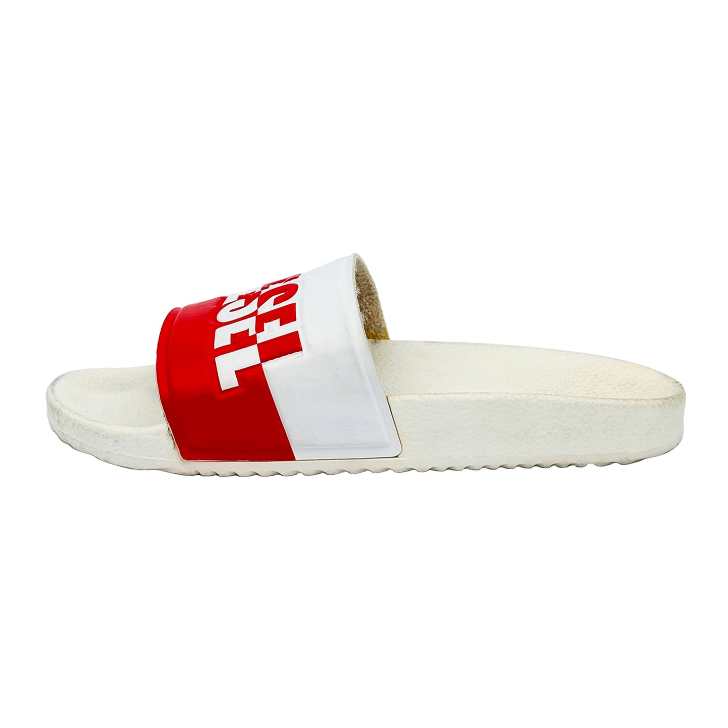 Image of Diesel Women's Red Icon White Slides (Size 37/38)