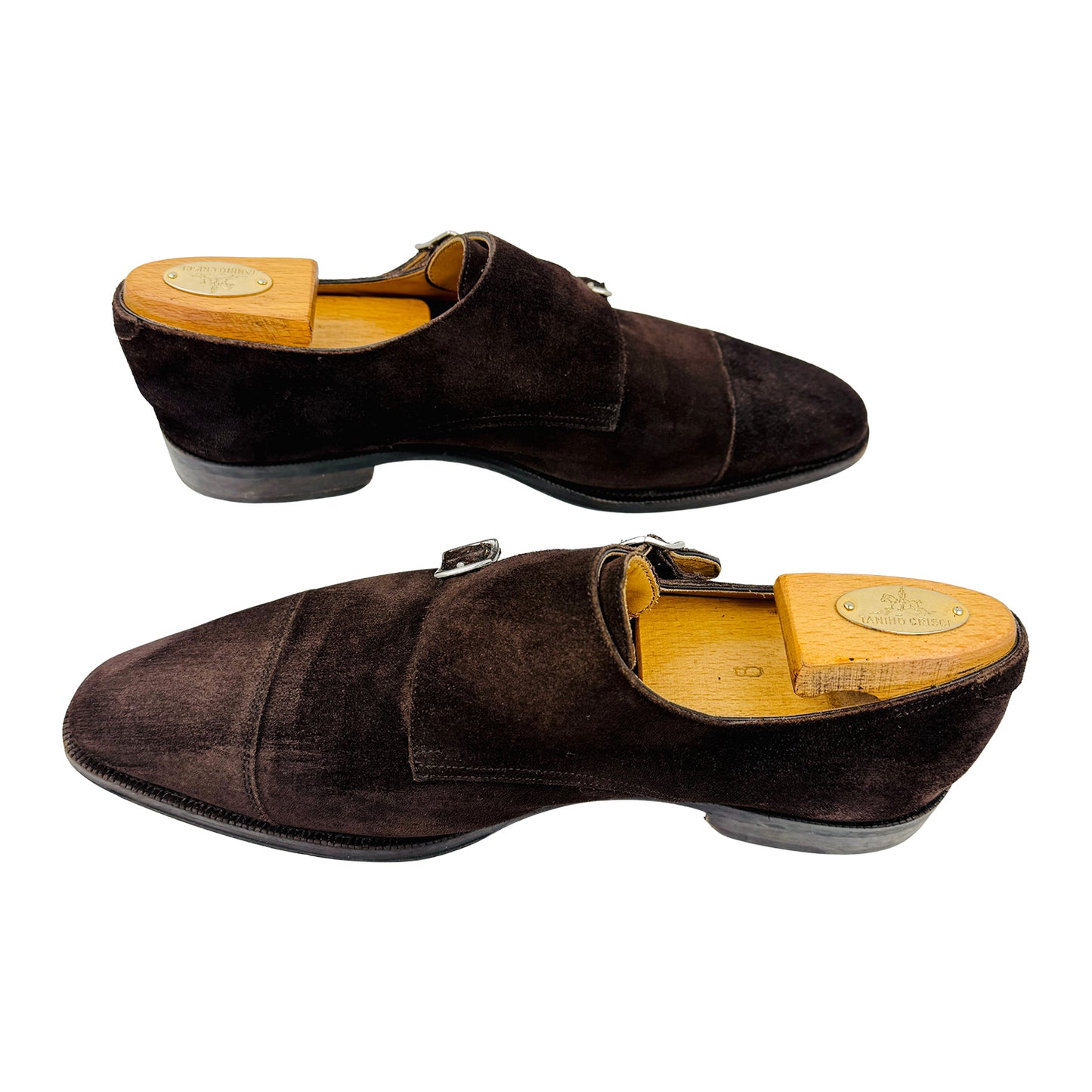 Suitsupply Brown Suede Double Monk Strap Shoes (Size 42/42.5) - FW1103