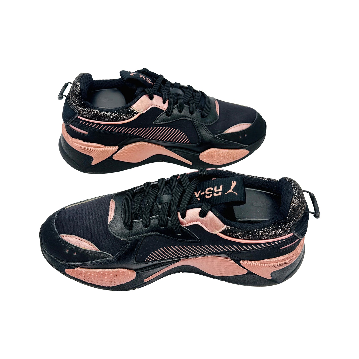 Puma RS-X Puzzle Black Rose Gold Sneakers (Size 40) - 385406-01
