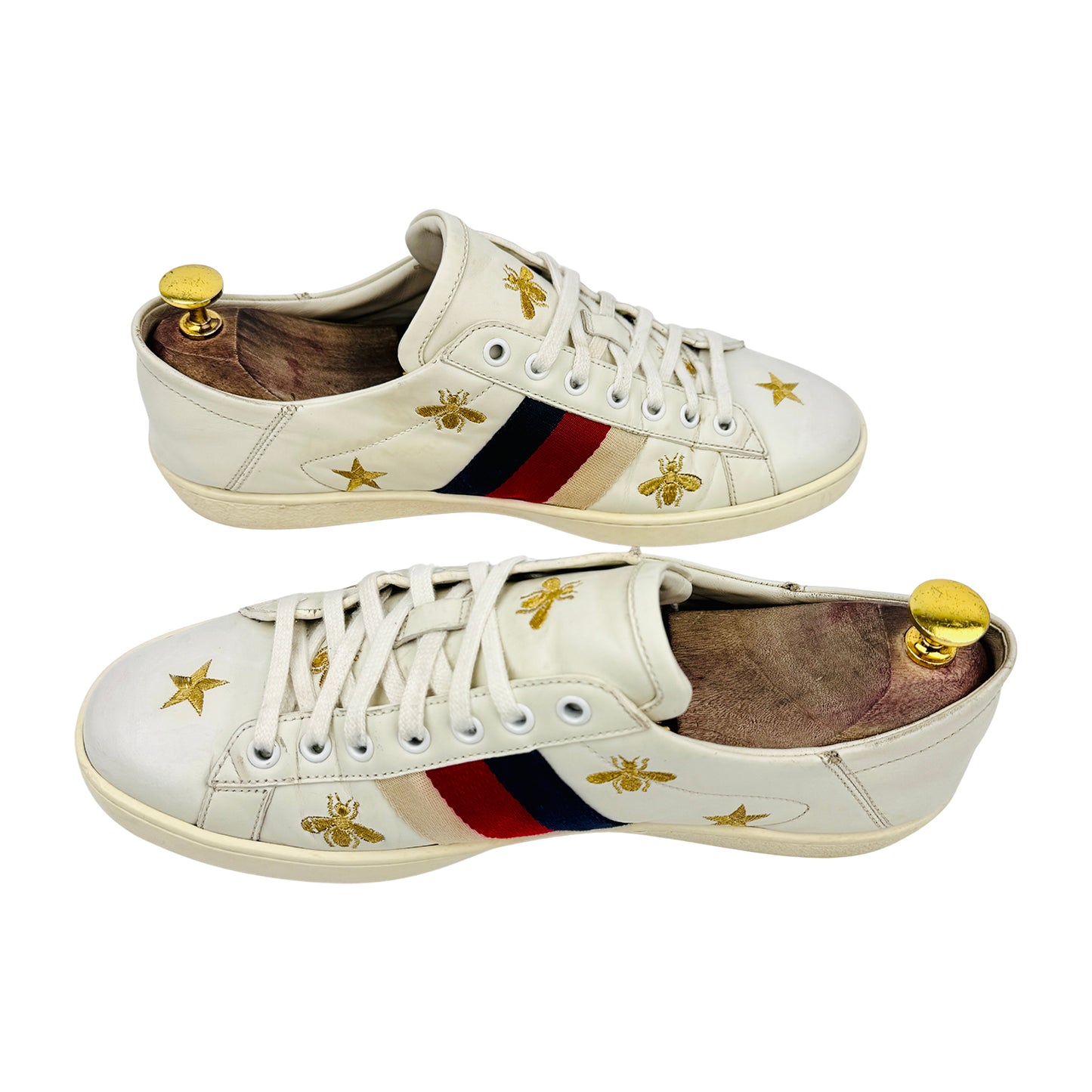 Gucci Ace Embroidered 'Bees & Stars' Sneakers (Size 42/42.5) - 498205