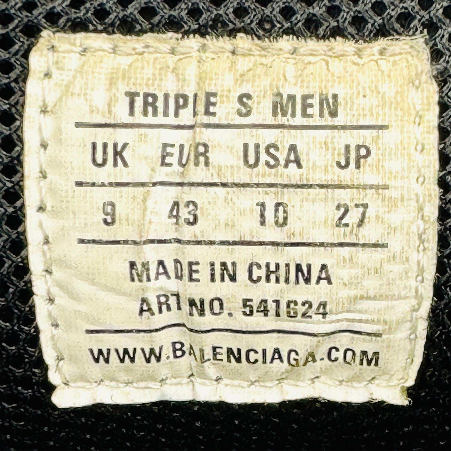 Balenciaga Men's Triple S Sneakers (Size 43) - 541624