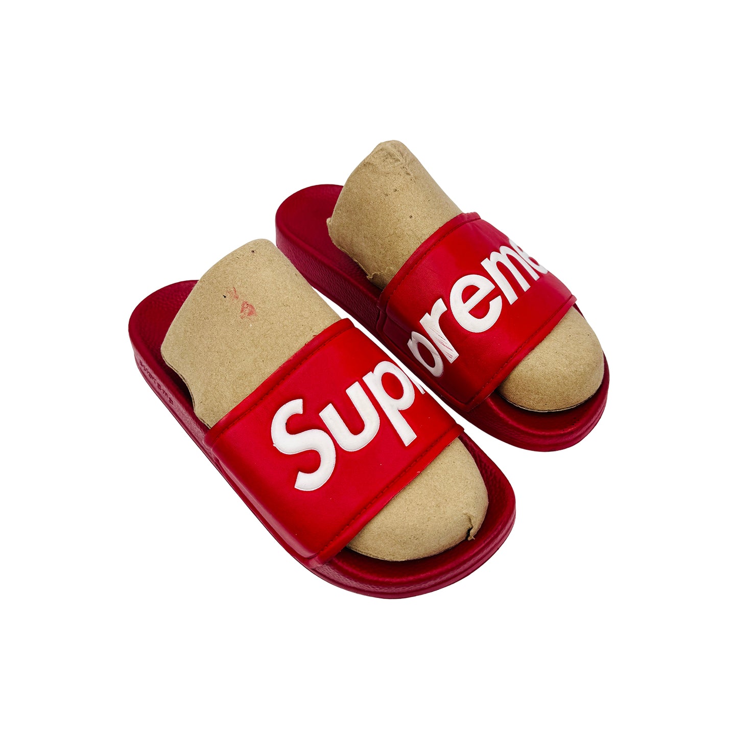 Supreme Men's Red Casual Slides (Size 39/39.5)