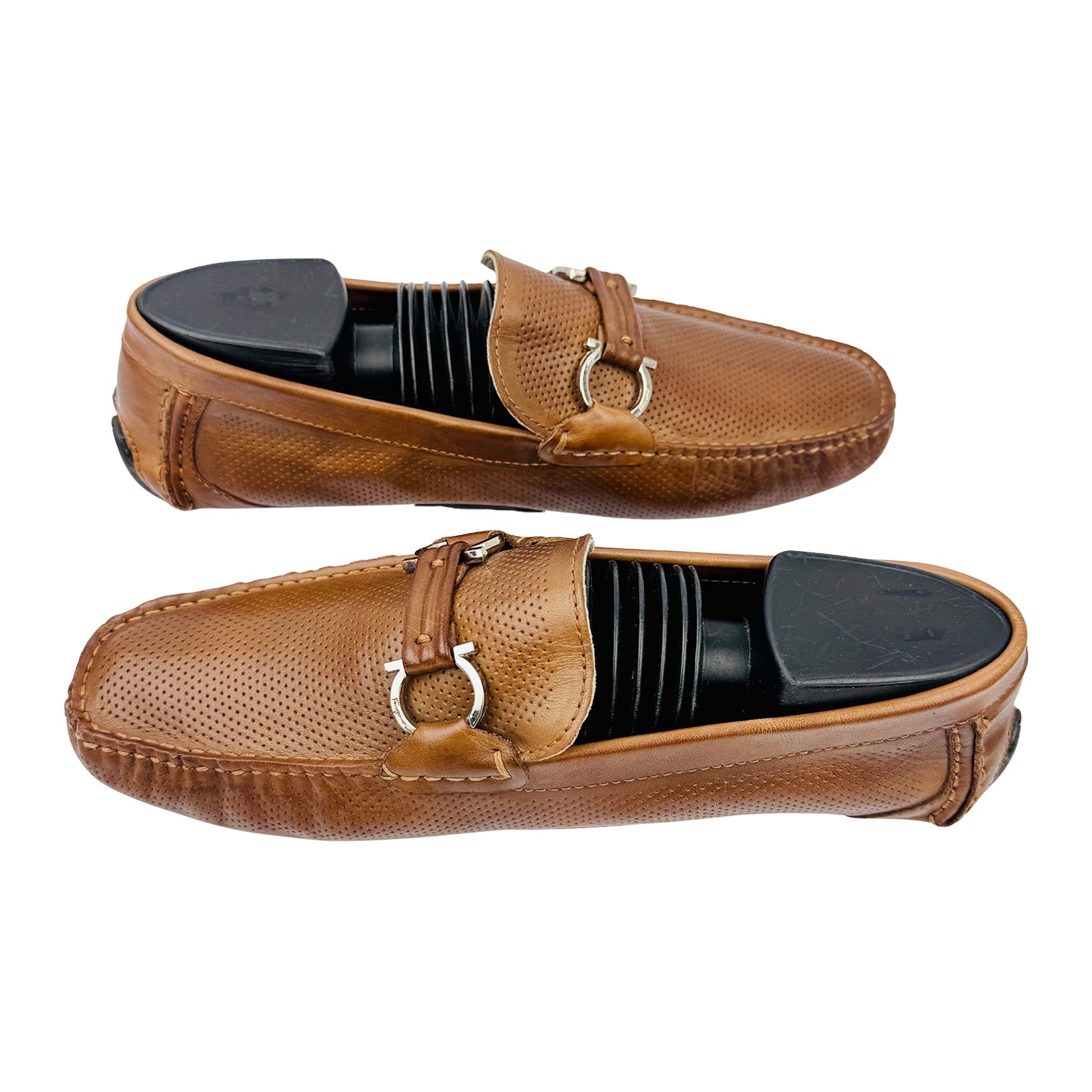 Salvatore Ferragamo Gancini Bit Leather Loafers (Size 40/40.5)