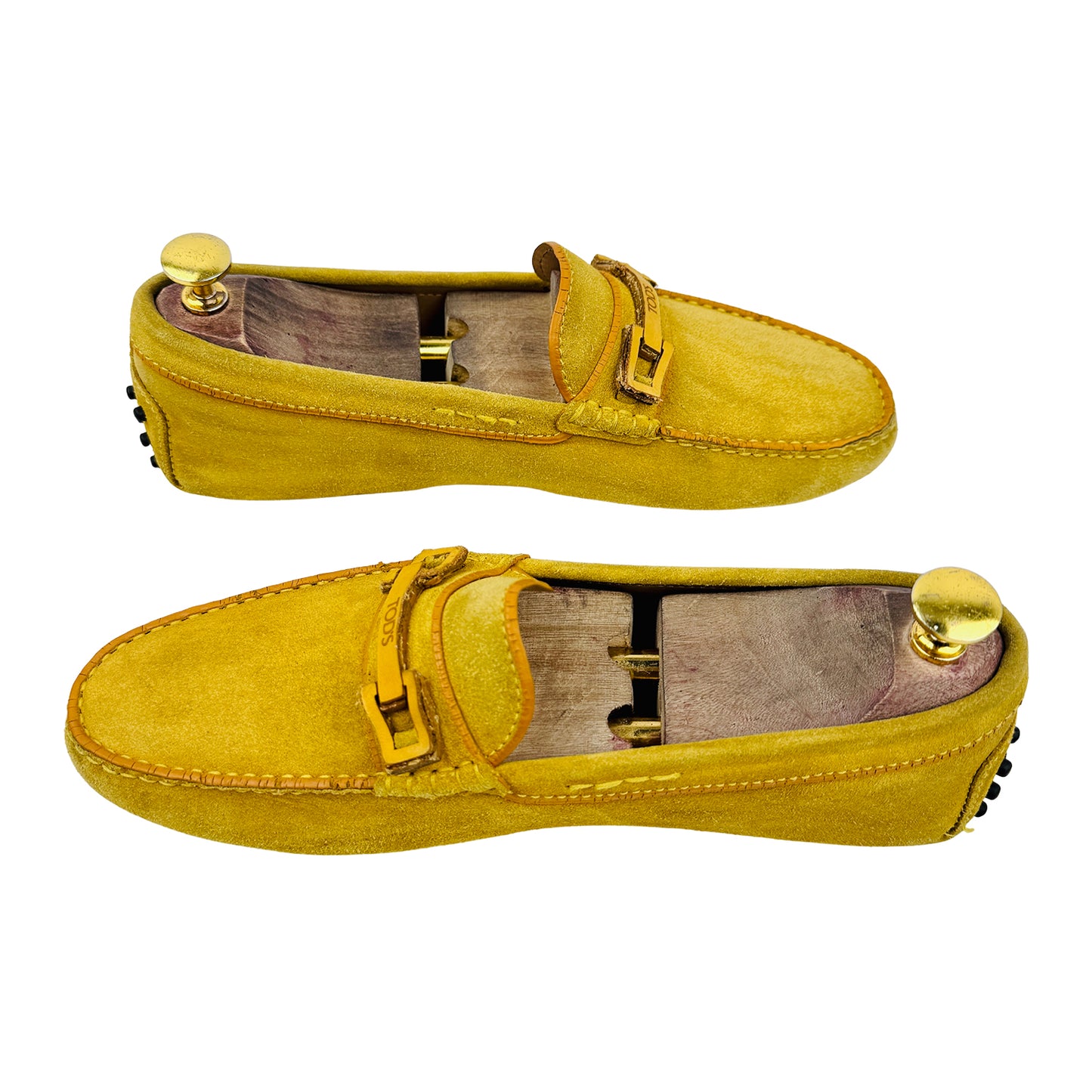 Tod's Mustard Suede Gommino Driving Loafers (Size 42)