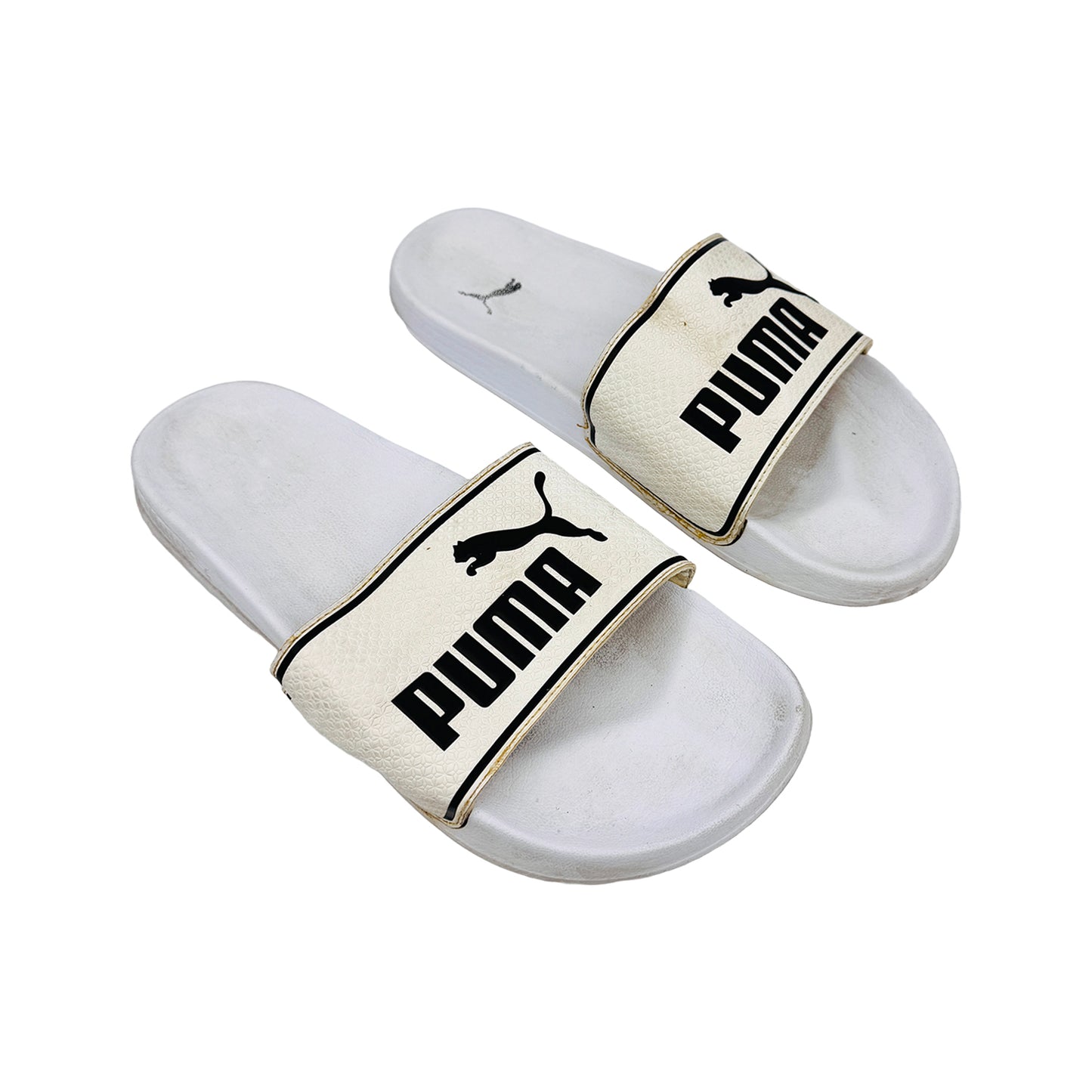 Right Side image of Puma Leadcat FTR White Slides (Size 43)