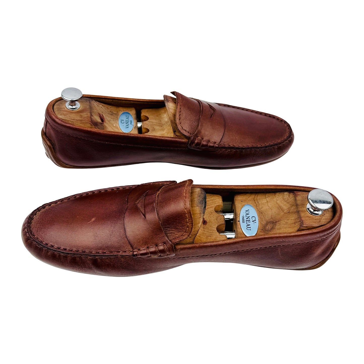 Clarks Men's Brown Leather Loafers (Size 45) - 261238247105
