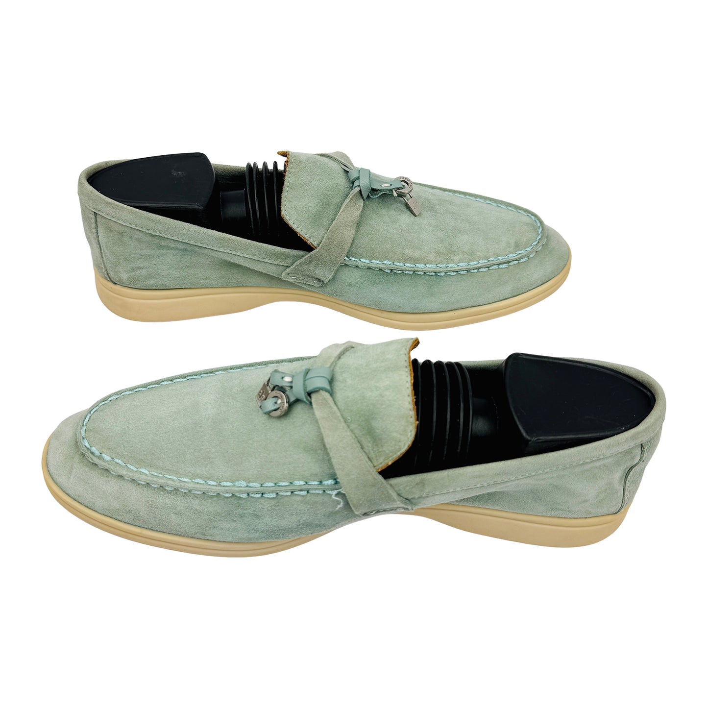 Loro Piana Summer Walk Light Green Loafers (Size 40/40.5) - J 56000