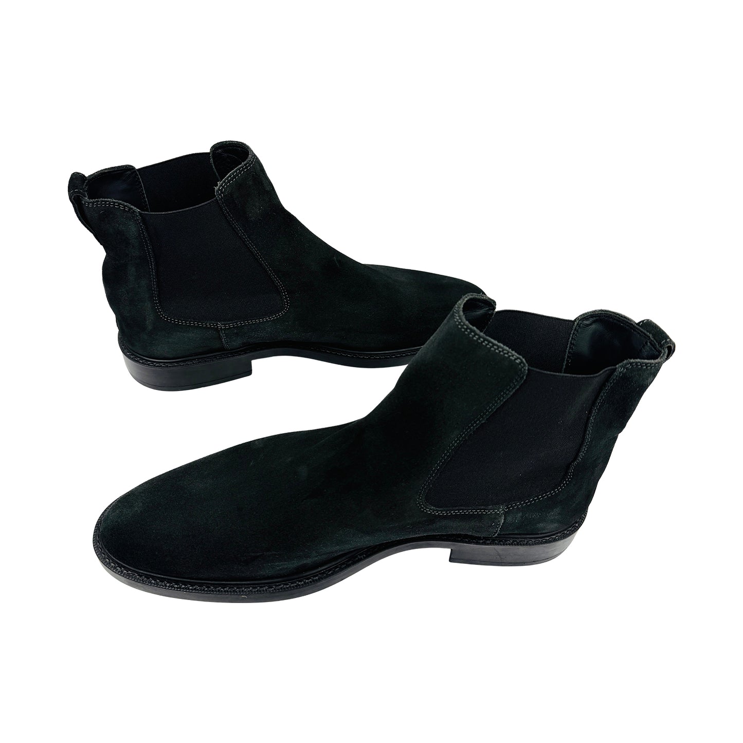 Tod's Tronchetto Black Suede Chelsea Boots (Size 43/43.5)