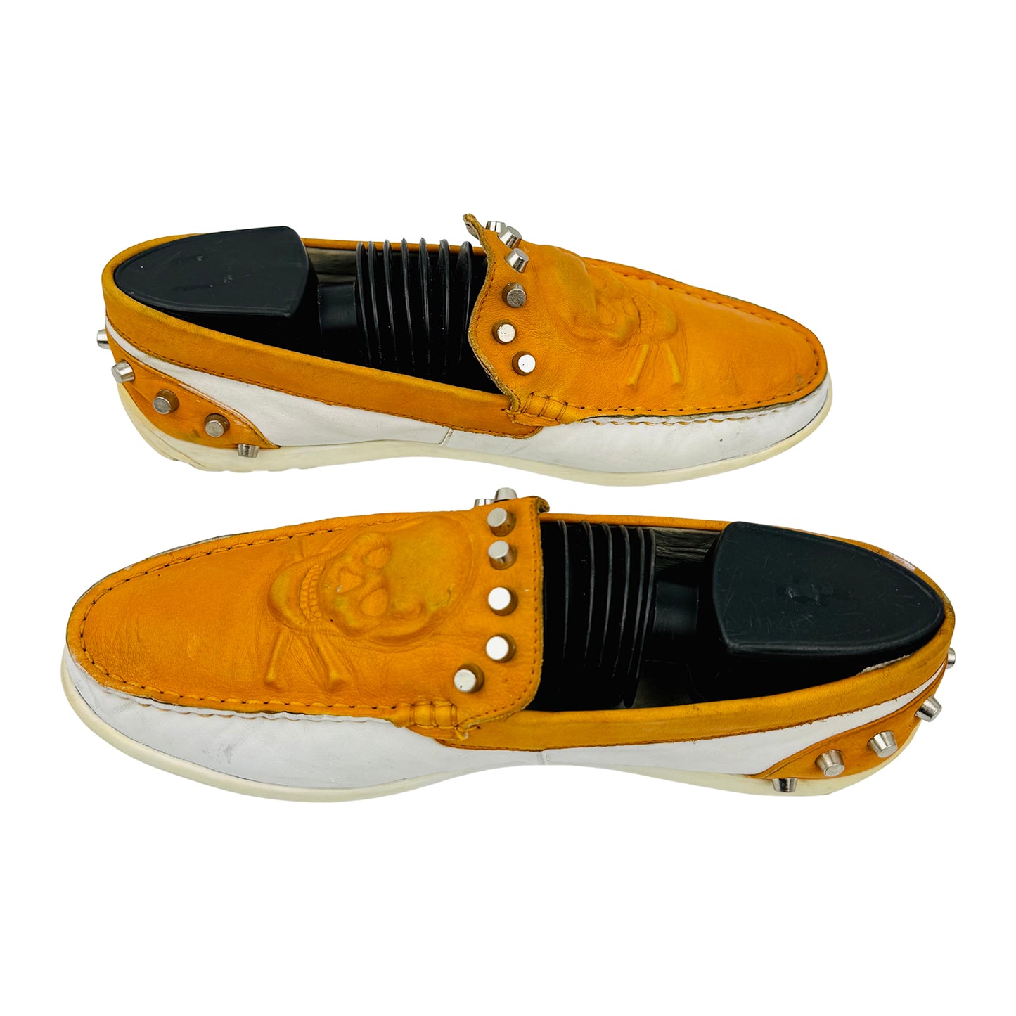 Red Dragonfly Slip-in 'White Orange' Loafer (Size 39.5/40)