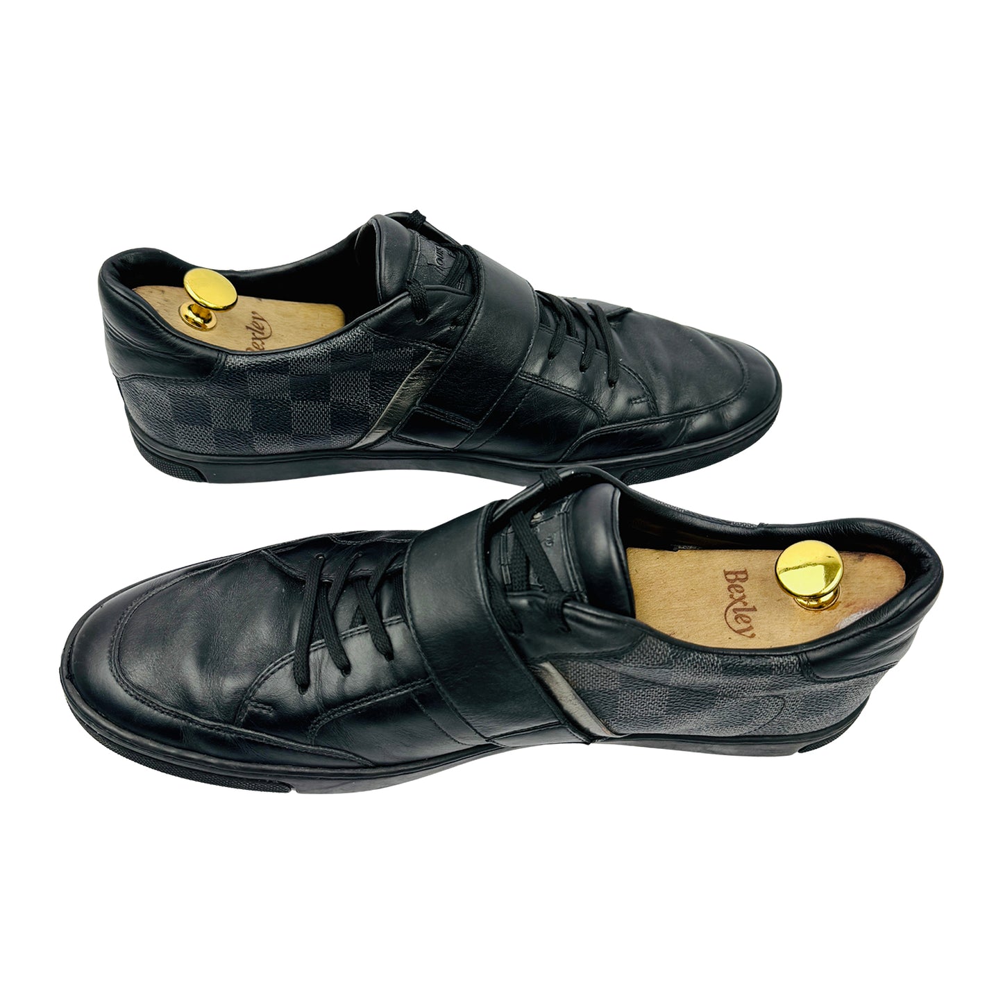 Louis Vuitton Men's Damier Graphite Strap Sneakers (Size 43.5/44)