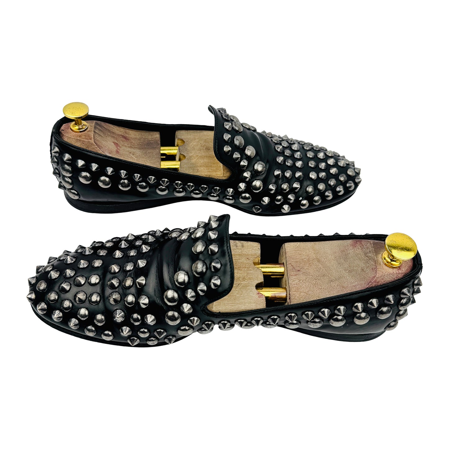 Prada Men's Spikes Flats Leather Shoes (Size 43/43.5)