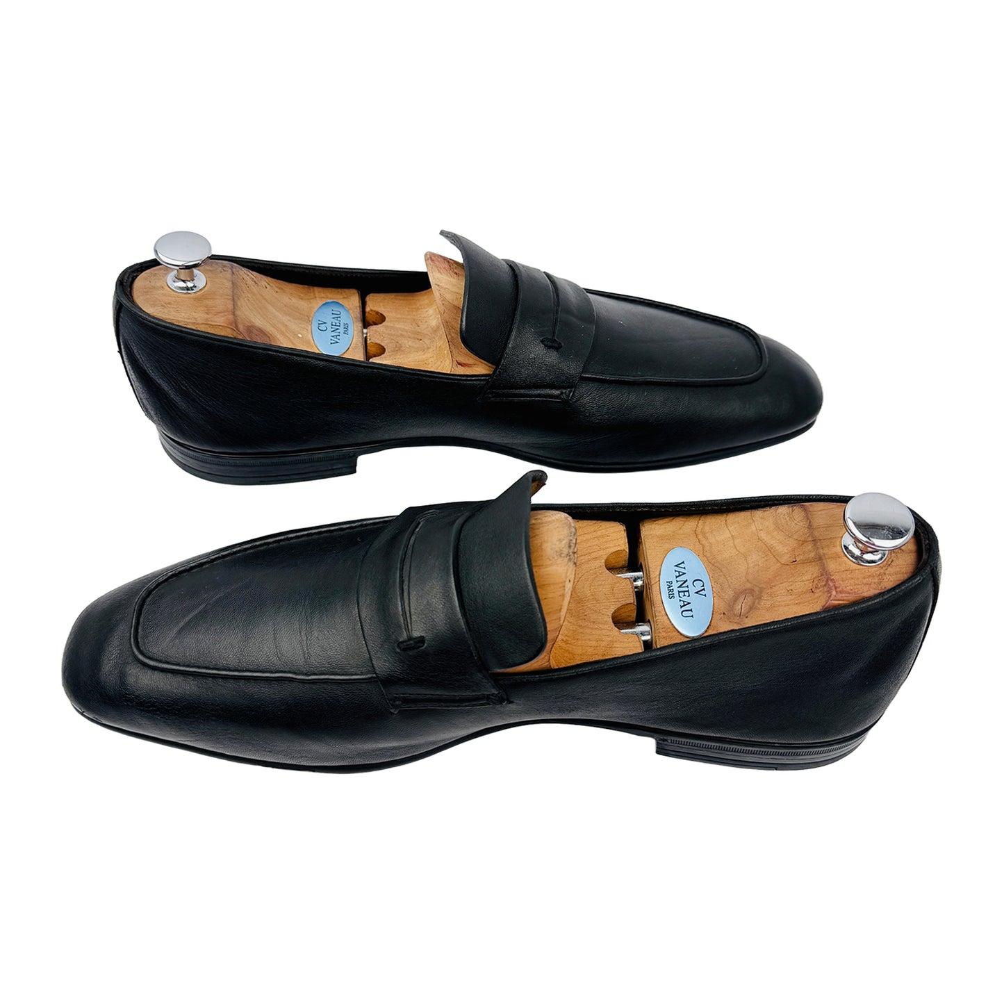Ermenegildo Zegna L'Asola Hancrafted Black Loafers (Size 45/45.5)