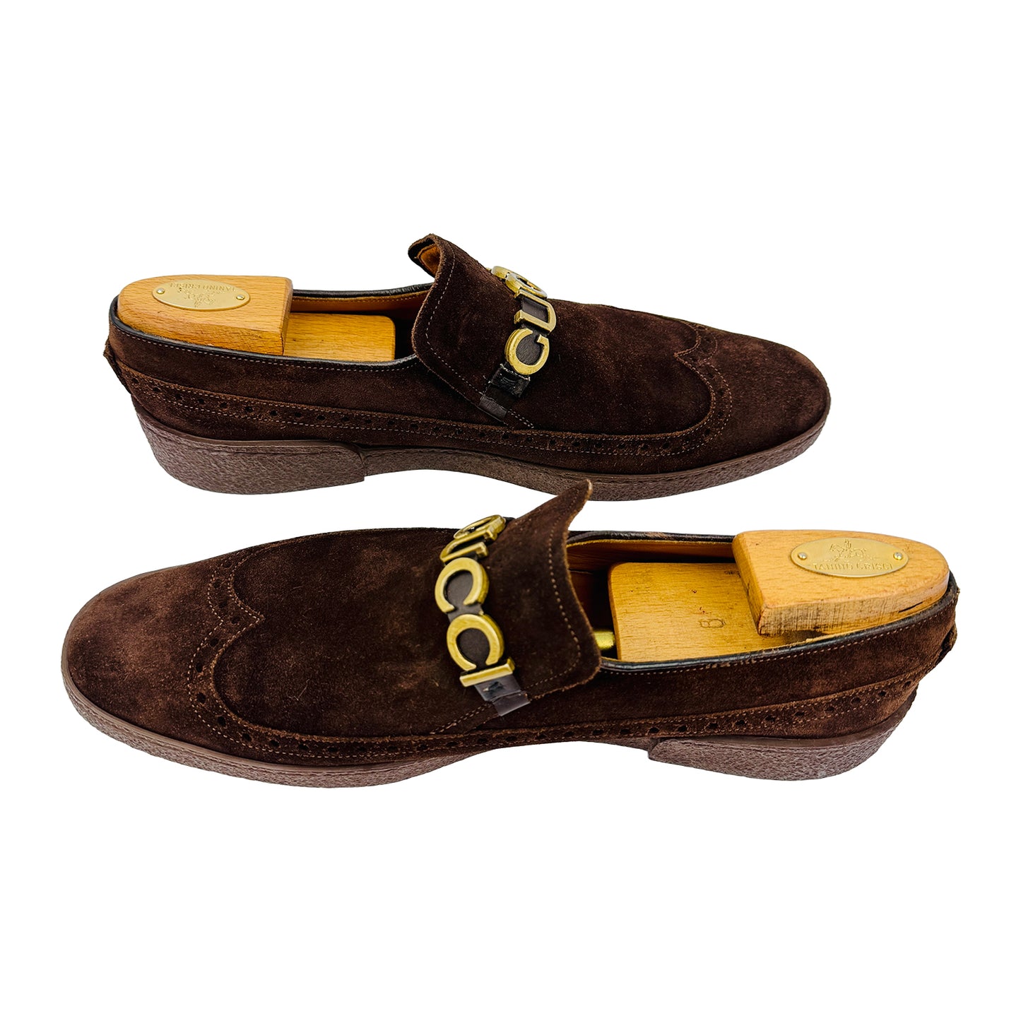 Gucci Men's Brown Suede Loafers (Size 43.5/44)
